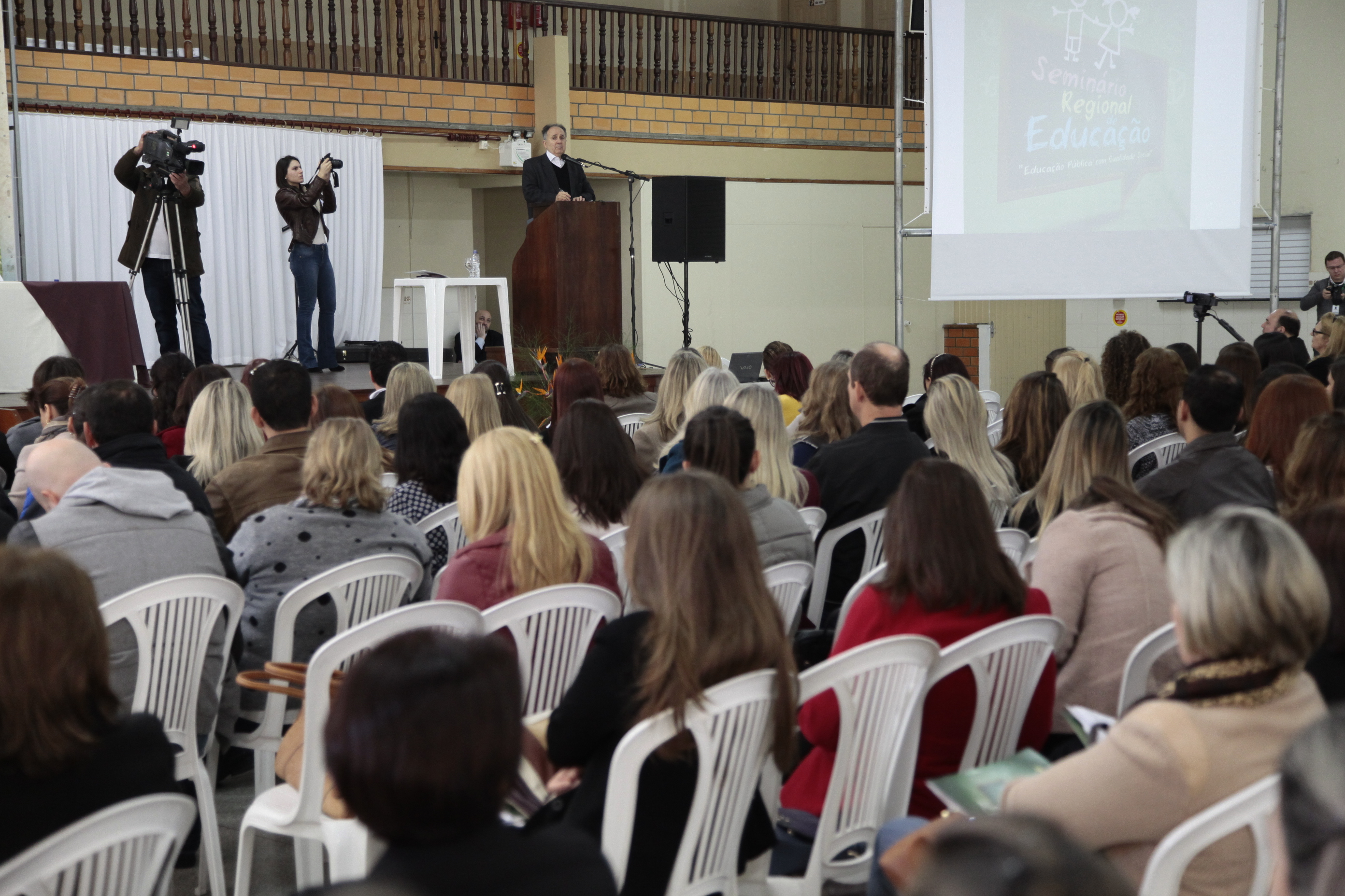 II Seminário Regional sobre Educação, realizado na cidade de Urussanga. Foto: Miriam Zomer/Agência AL