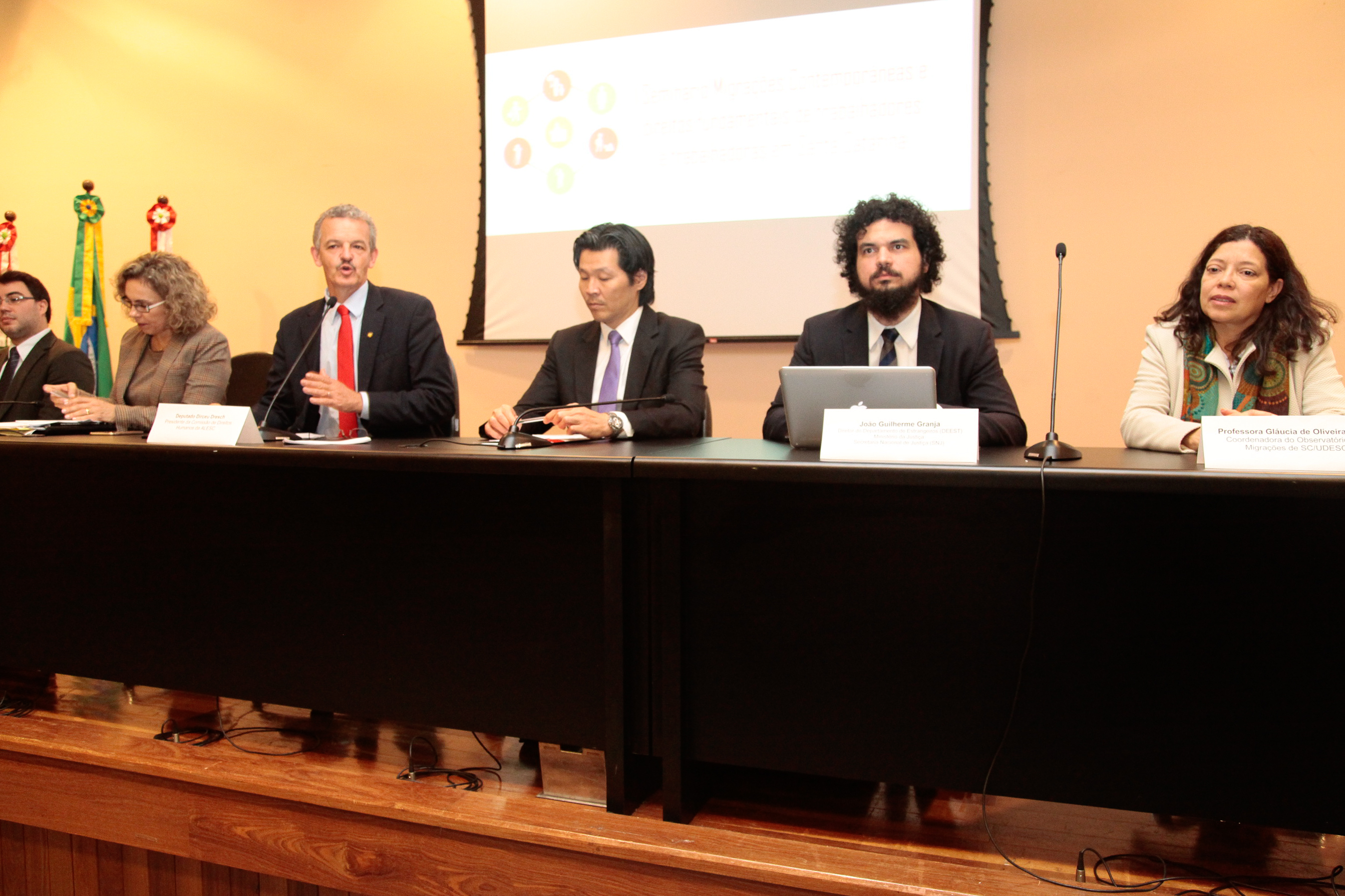 Seminário sobre Migrações contemporâneas em Santa Catarina e Direitos Fundamentais de Trabalhadores.  Foto: Miriam Zomer/Agência AL