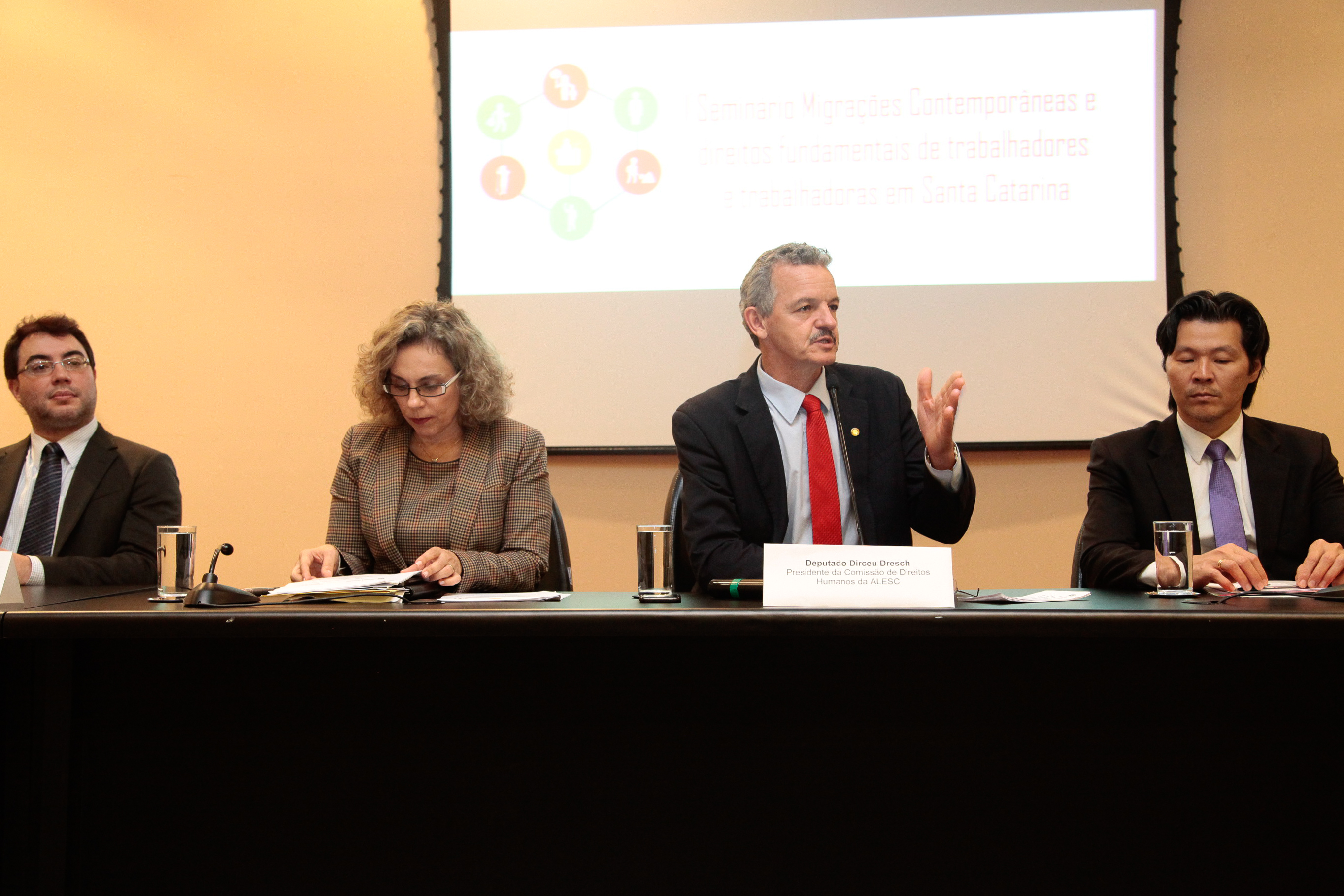 Seminário sobre Migrações contemporâneas em Santa Catarina e Direitos Fundamentais de Trabalhadores.  Foto: Miriam Zomer/Agência AL