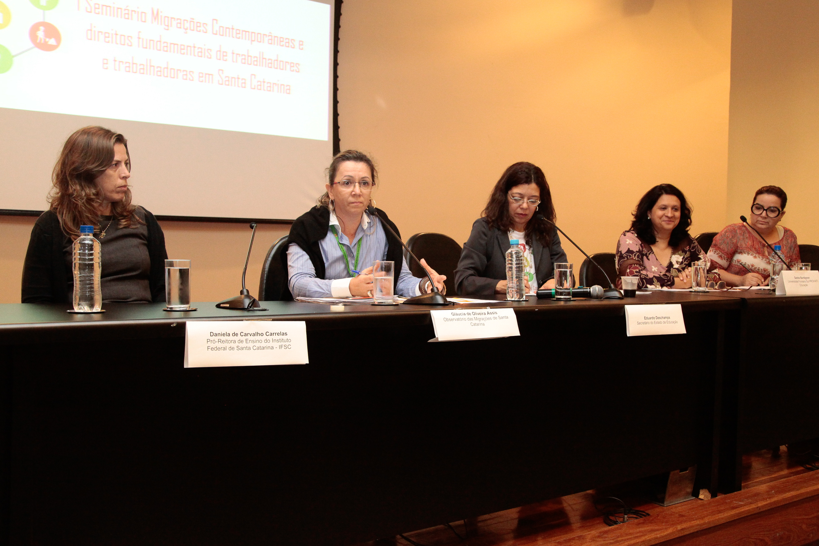 Seminário sobre Migrações contemporâneas em Santa Catarina e Direitos Fundamentais de Trabalhadores. Foto: Miriam Zomer/Agência AL