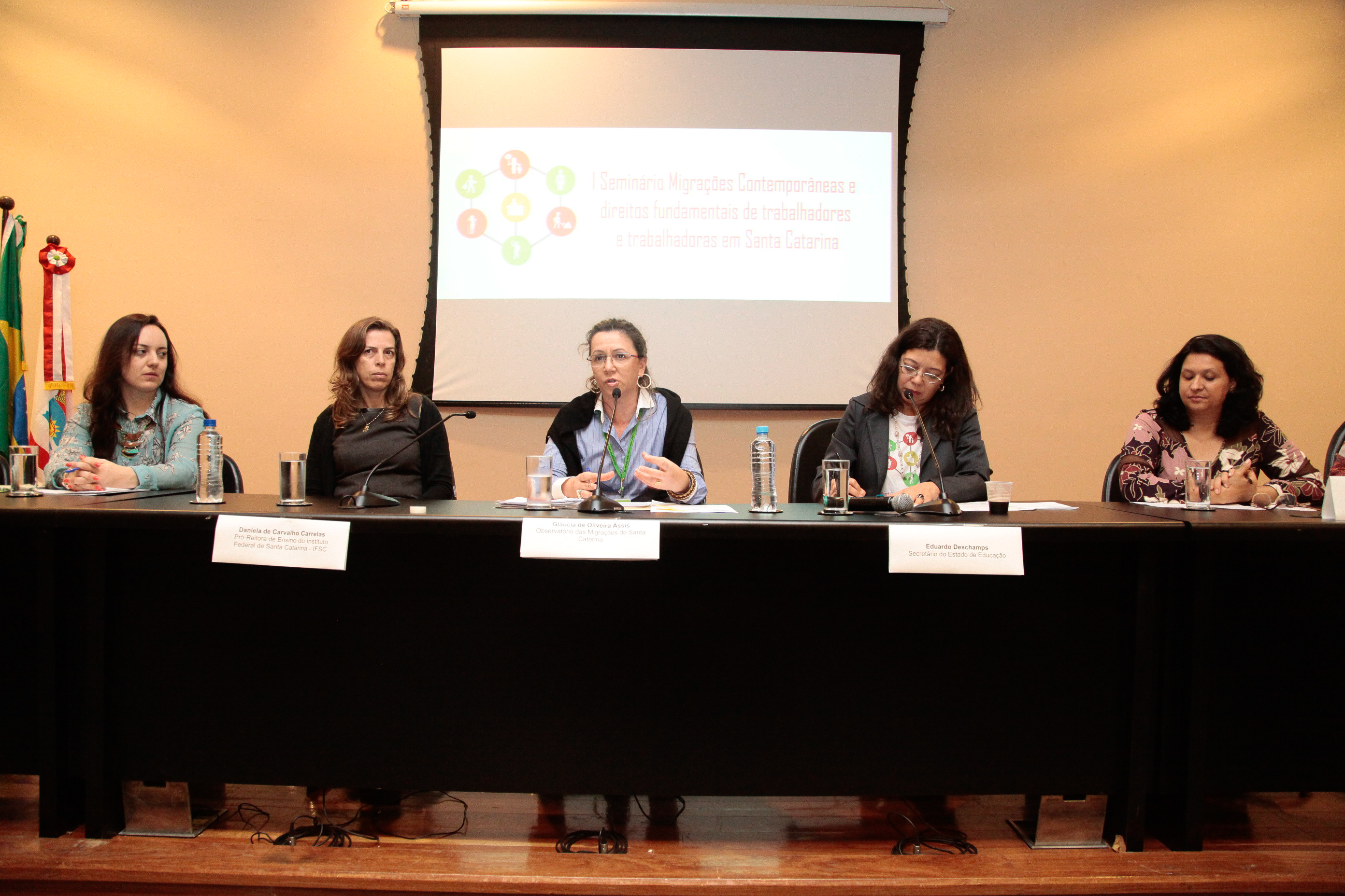 Seminário sobre Migrações contemporâneas em Santa Catarina e Direitos Fundamentais de Trabalhadores. Foto: Miriam Zomer/Agência AL