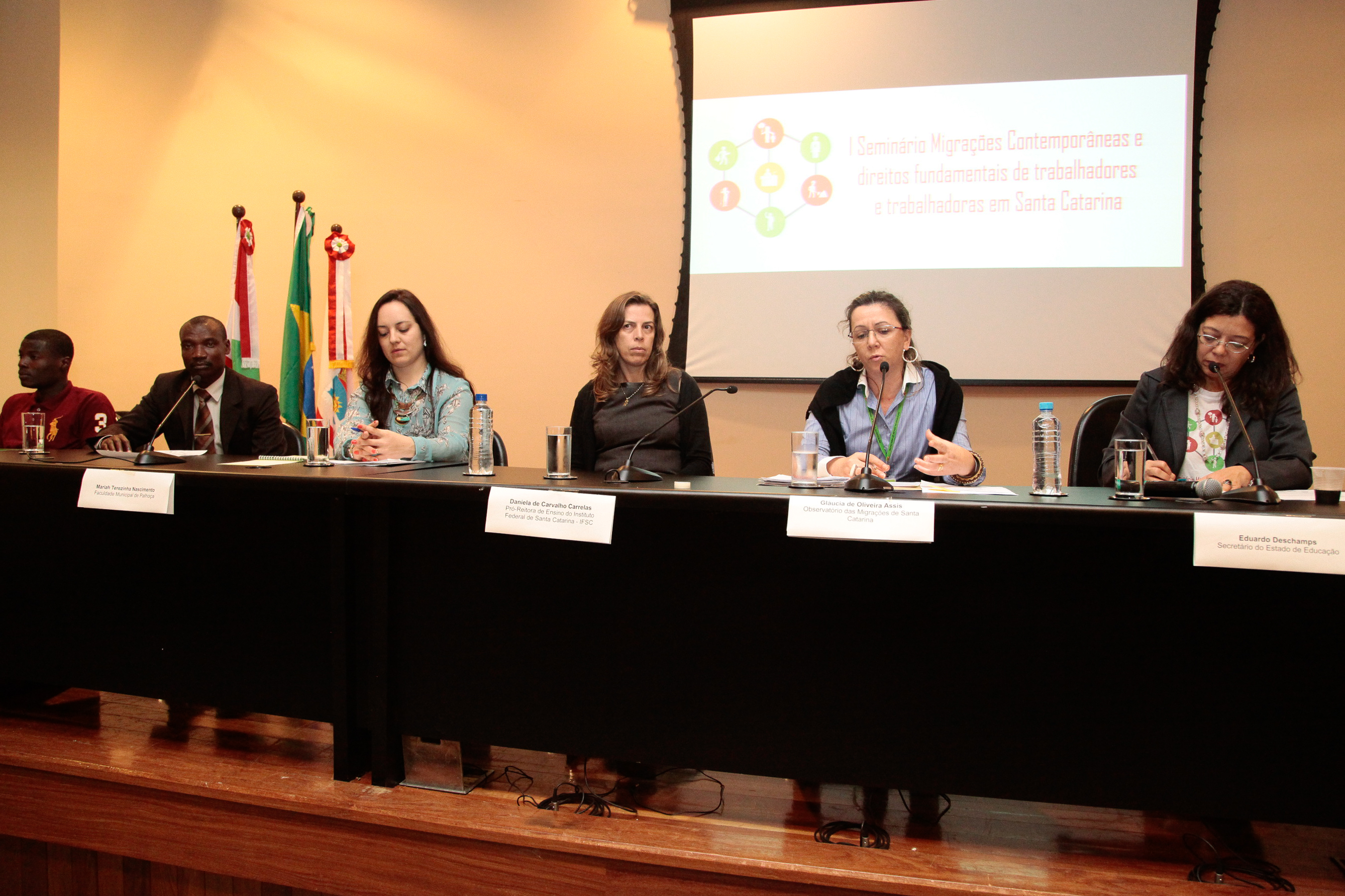 Seminário sobre Migrações contemporâneas em Santa Catarina e Direitos Fundamentais de Trabalhadores. Foto: Miriam Zomer/Agência AL
