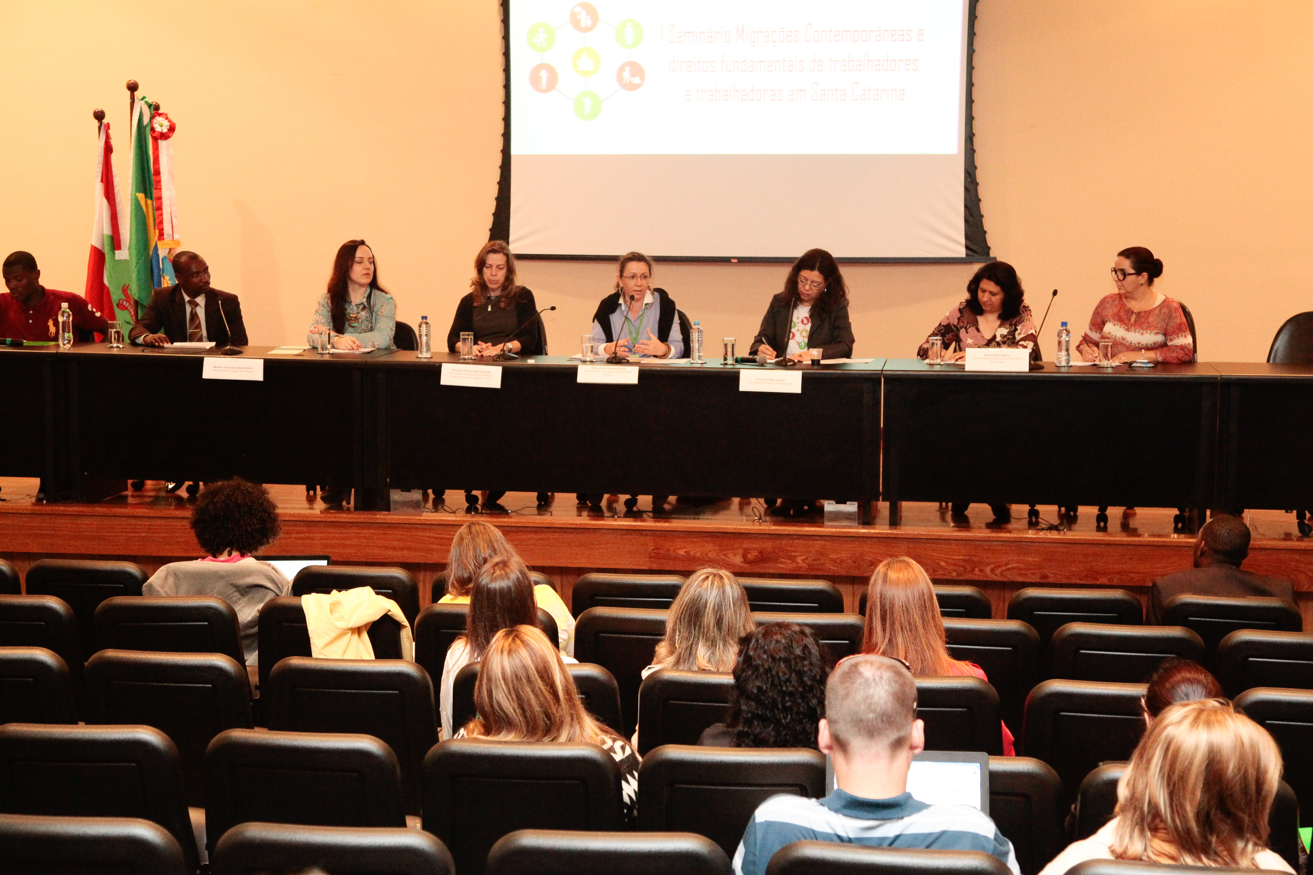 Seminário sobre Migrações contemporâneas em Santa Catarina e Direitos Fundamentais de Trabalhadores. Foto: Miriam Zomer/Agência ALv