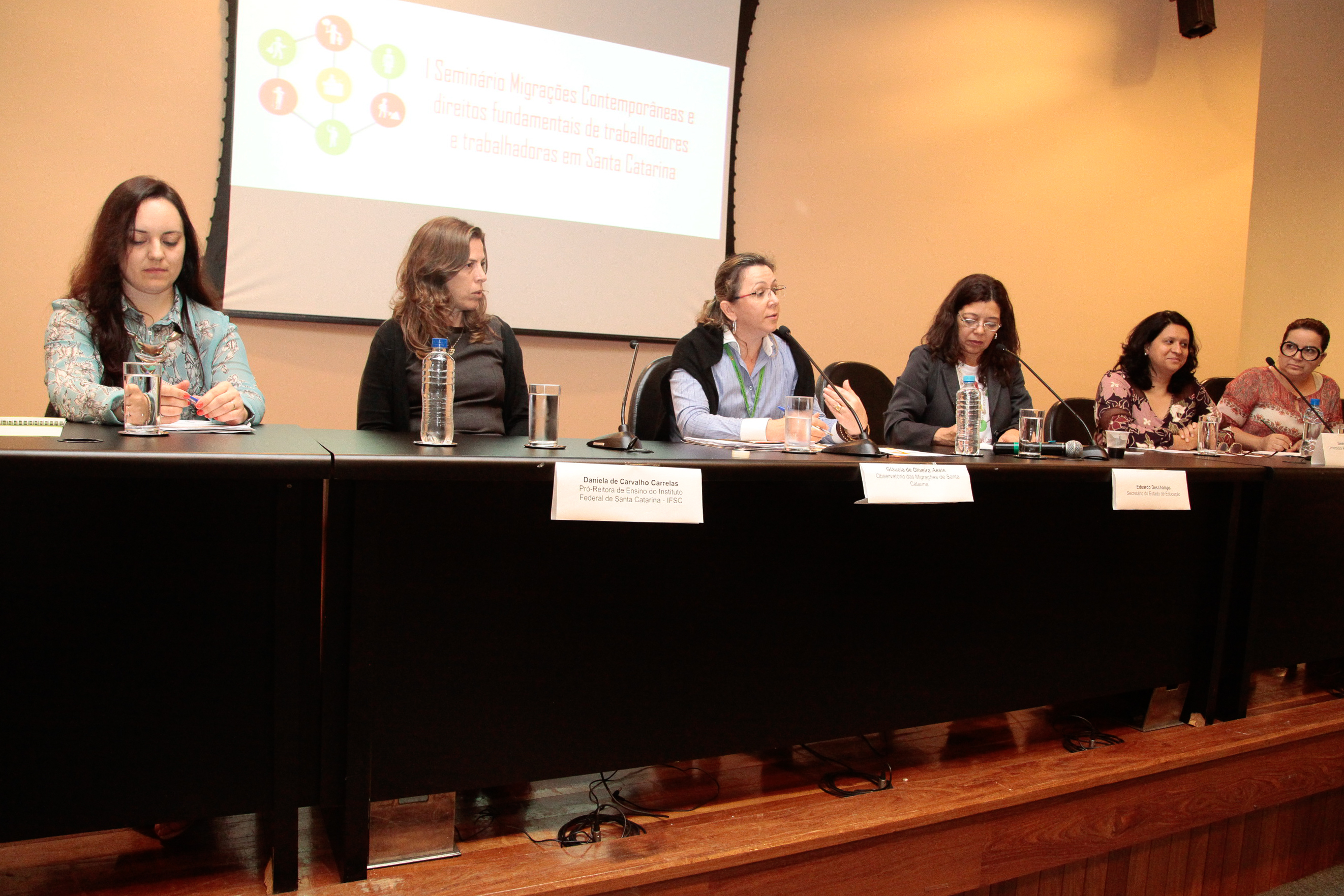Seminário sobre Migrações contemporâneas em Santa Catarina e Direitos Fundamentais de Trabalhadores. Foto: Miriam Zomer/Agência AL