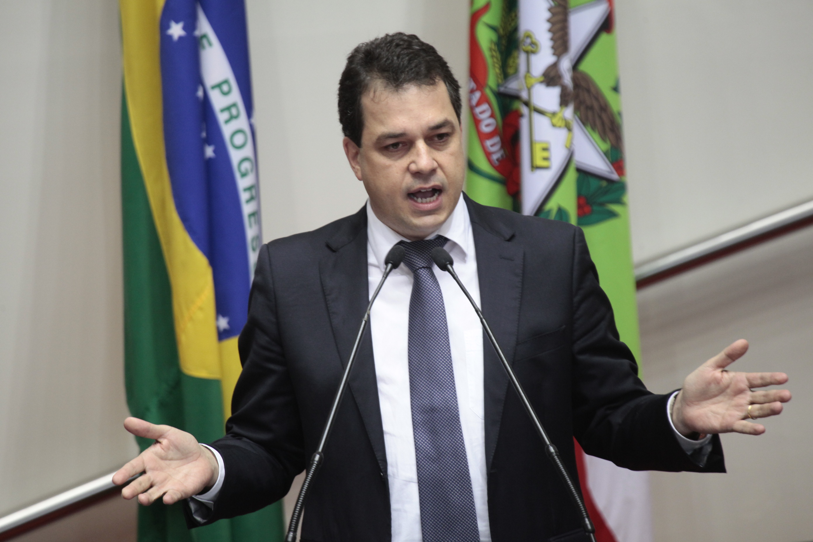 Sessão Ordinária da Assembleia Legislativa do Estado de Santa Catarina. Deputado Rodrigo Minotto (PDT) -  Foto: Miriam Zomer/Agência AL
