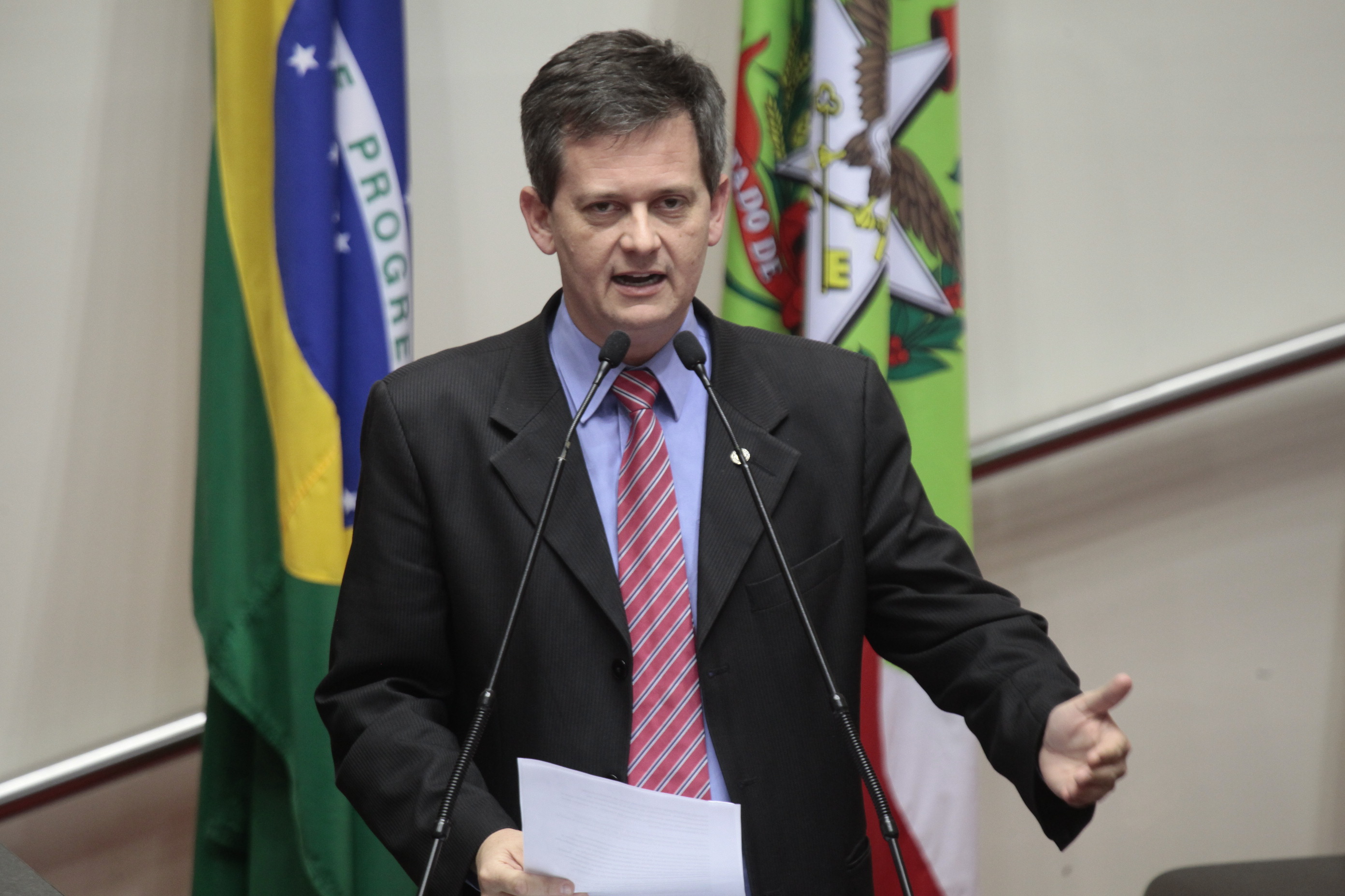 Sessão Ordinária da Assembleia Legislativa do Estado de Santa Catarina. Deputado Jean Kuhlmann (PSD) - Foto: Miriam Zomer/Agência AL
