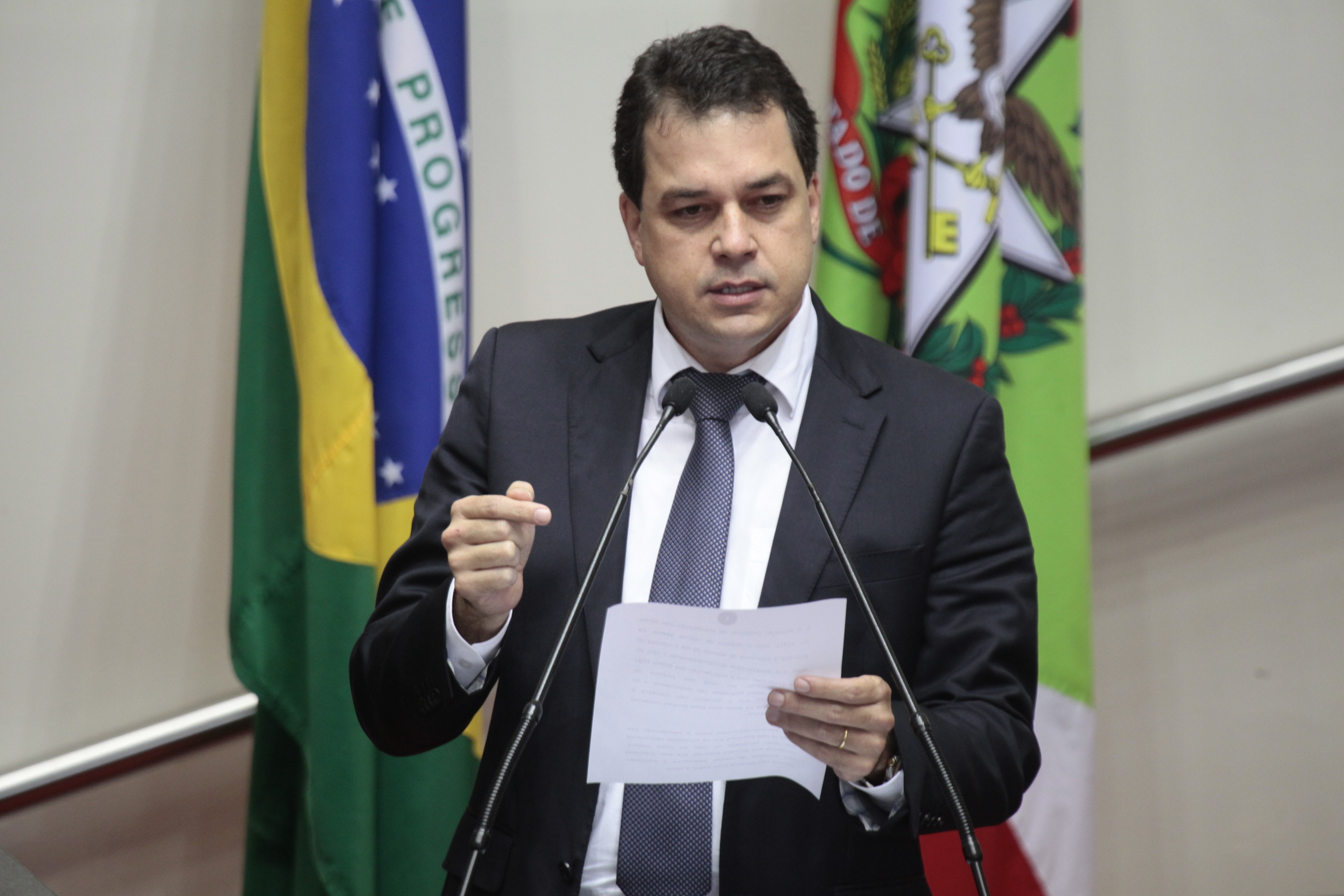Sessão Ordinária da Assembleia Legislativa do Estado de Santa Catarina. Deputado Rodrigo Minotto (PDT) - Foto: Miriam Zomer/Agência AL