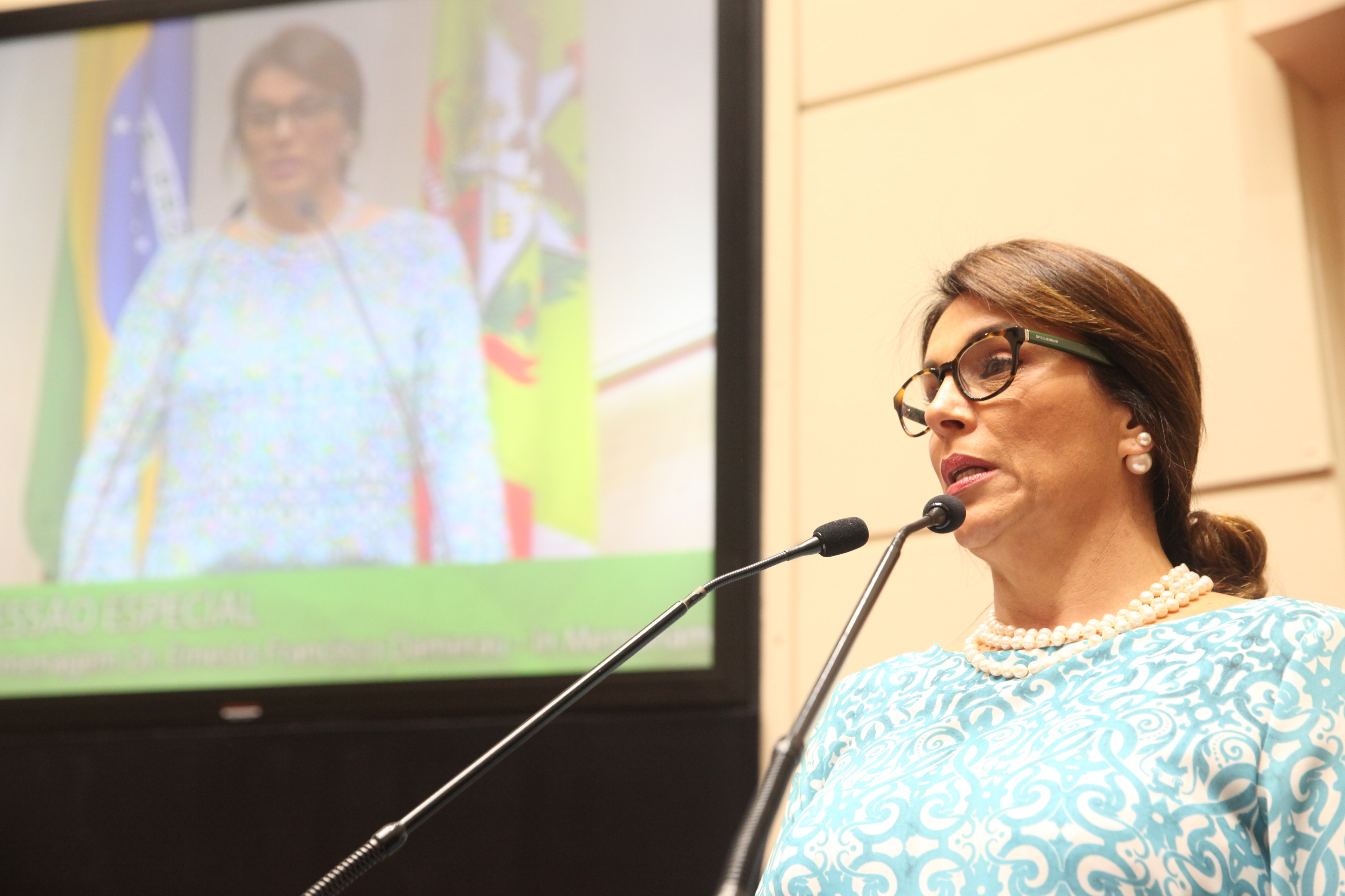 Leonora Damerau. Sessão Especial em homenagem póstuma ao médico Dr. Ernesto Francisco Damerau. Foto: Fábio Queiroz / Agência AL