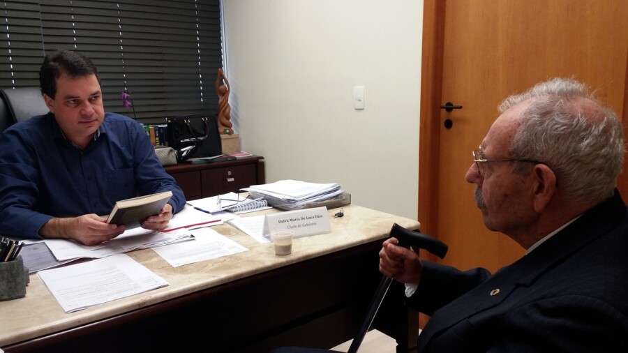 Deputado Rodrigo Minotto e Algemiro Manique Barreto, ex-prefeito de Criciúma