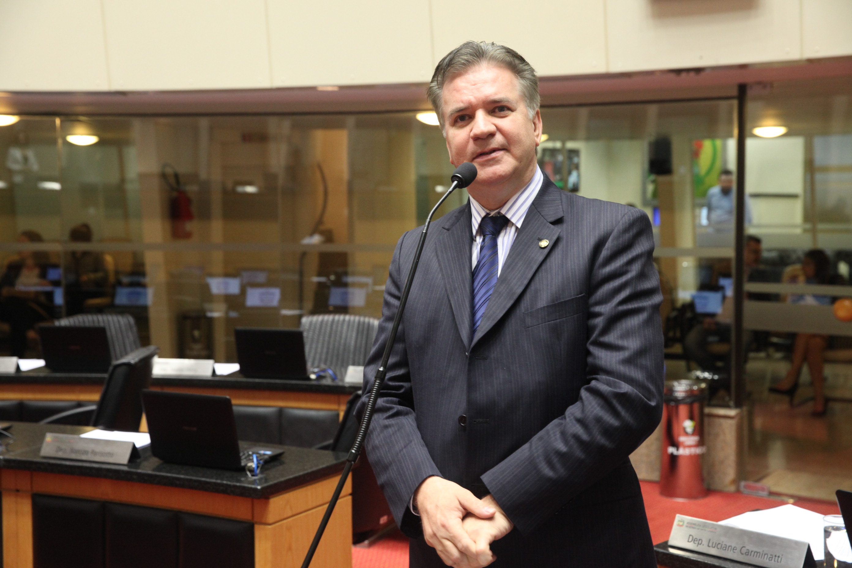 Sessão Ordinária. Deputado César Valduga (PCdoB) - Foto: Fábio Queiroz / Agência AL