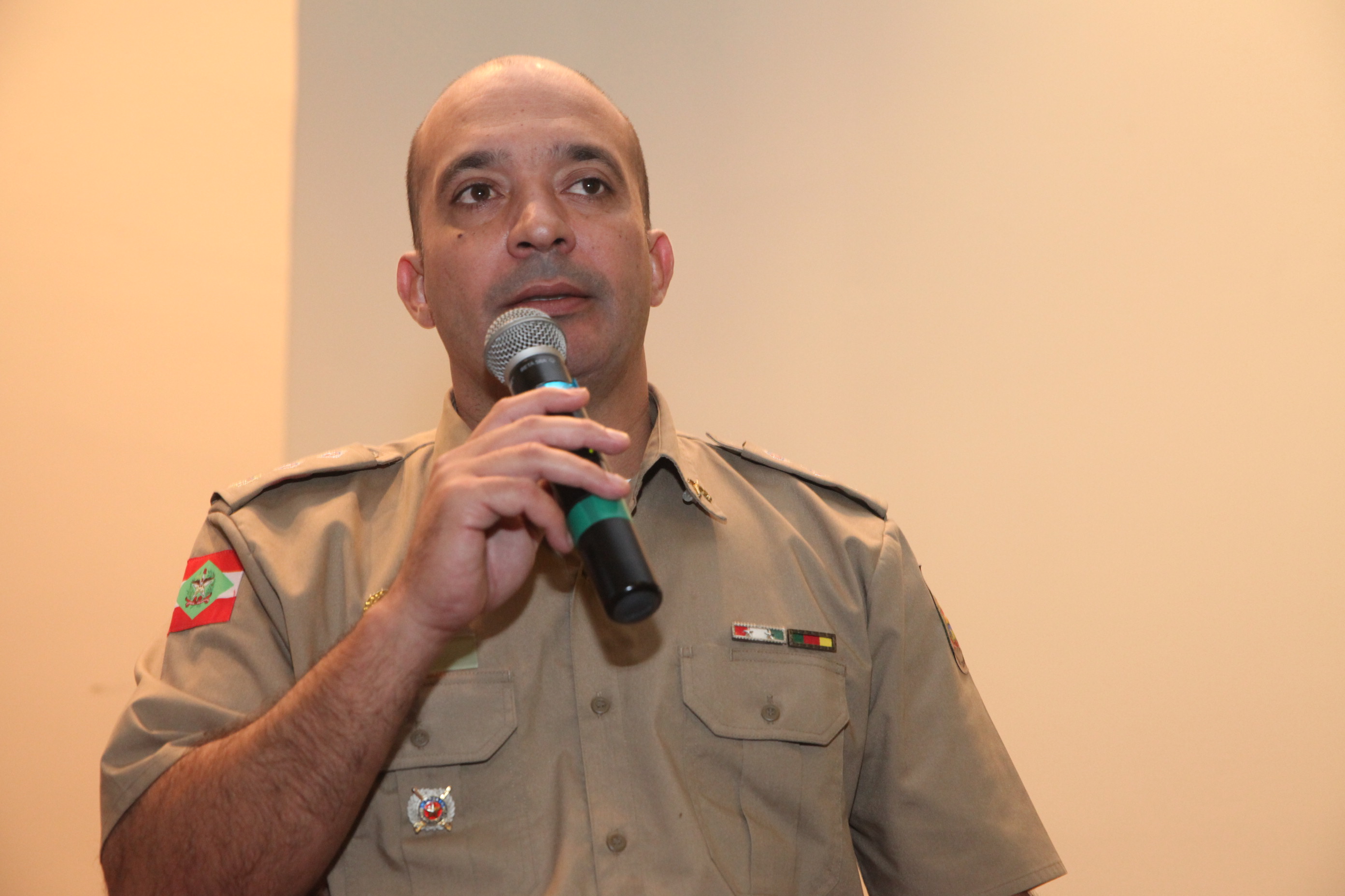 Major Marcus Claudino - SOS Desaparecidos PMSC. Seminário Tráfico de Pessoas. Foto: Fábio Queiroz / Agência AL