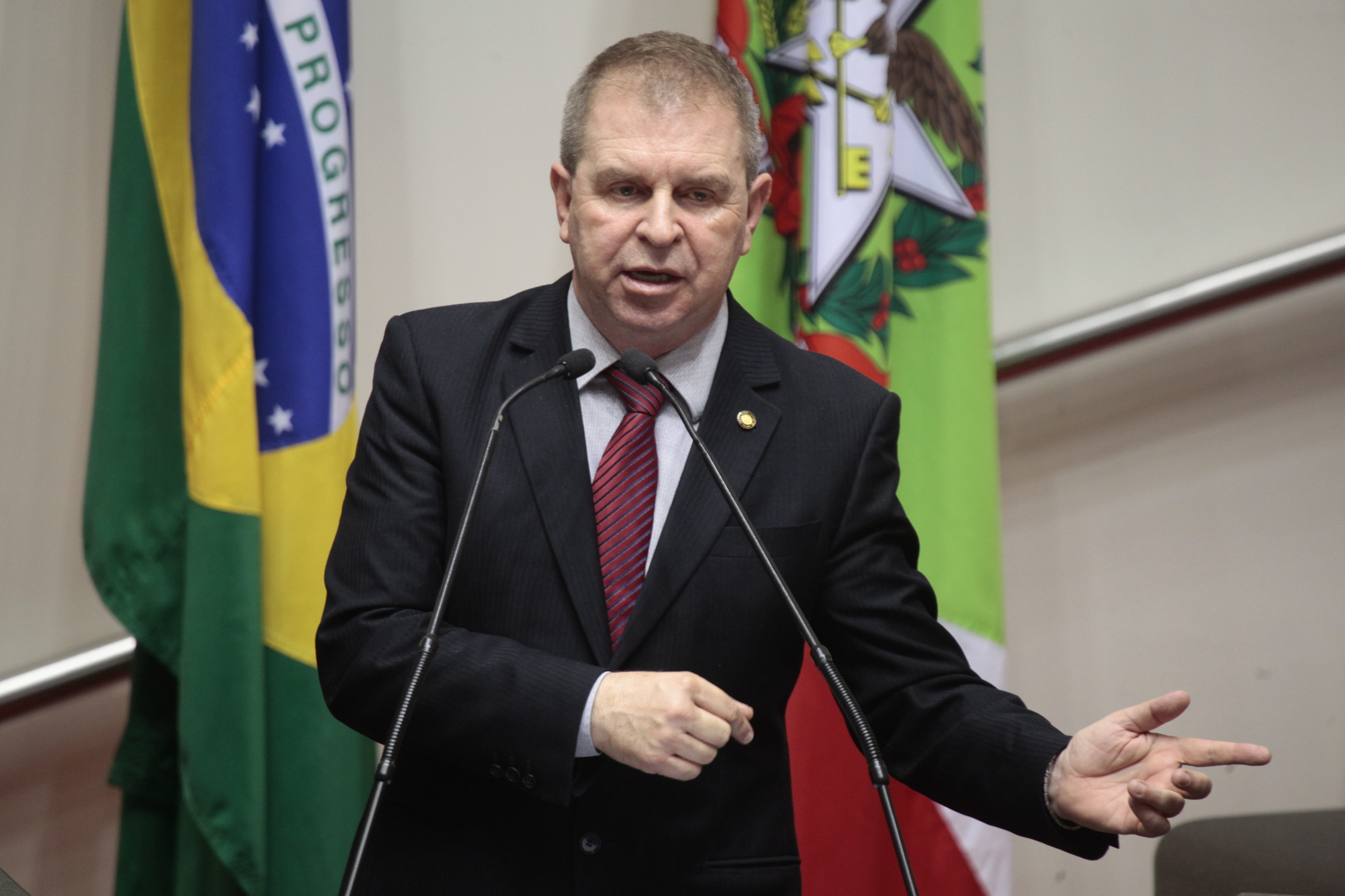 Sessão Ordinária. Deputado Maurício Eskudlark (PSD)  - Foto: Miriam Zomer/Agência AL