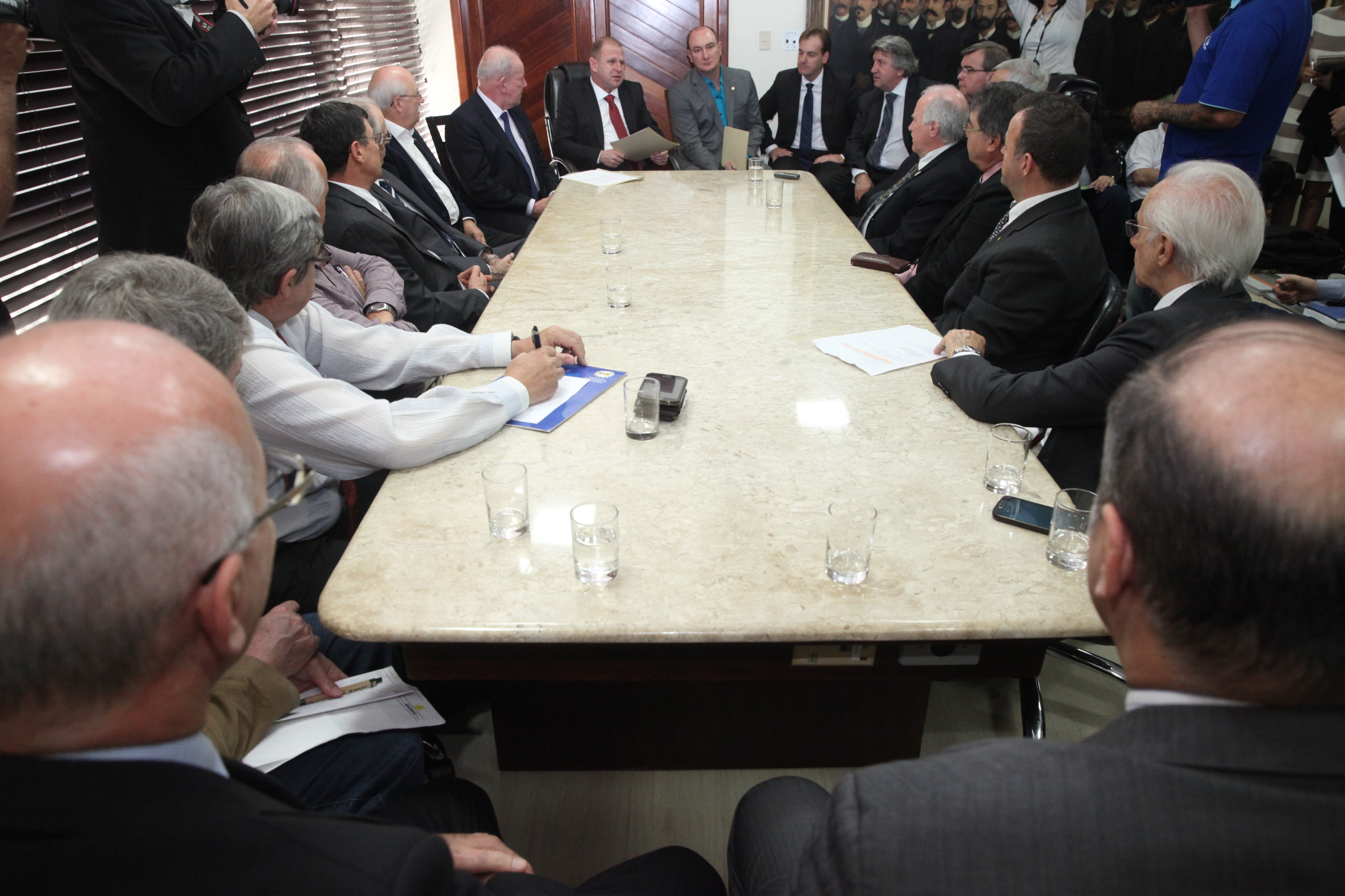 Presidente da Alesc - Deputado Gelson Merisio (PSD) - apresenta o Projeto Participação Assegurada para entidades de classe de Santa Catarina. Foto: Fábio Queiroz / Agência AL