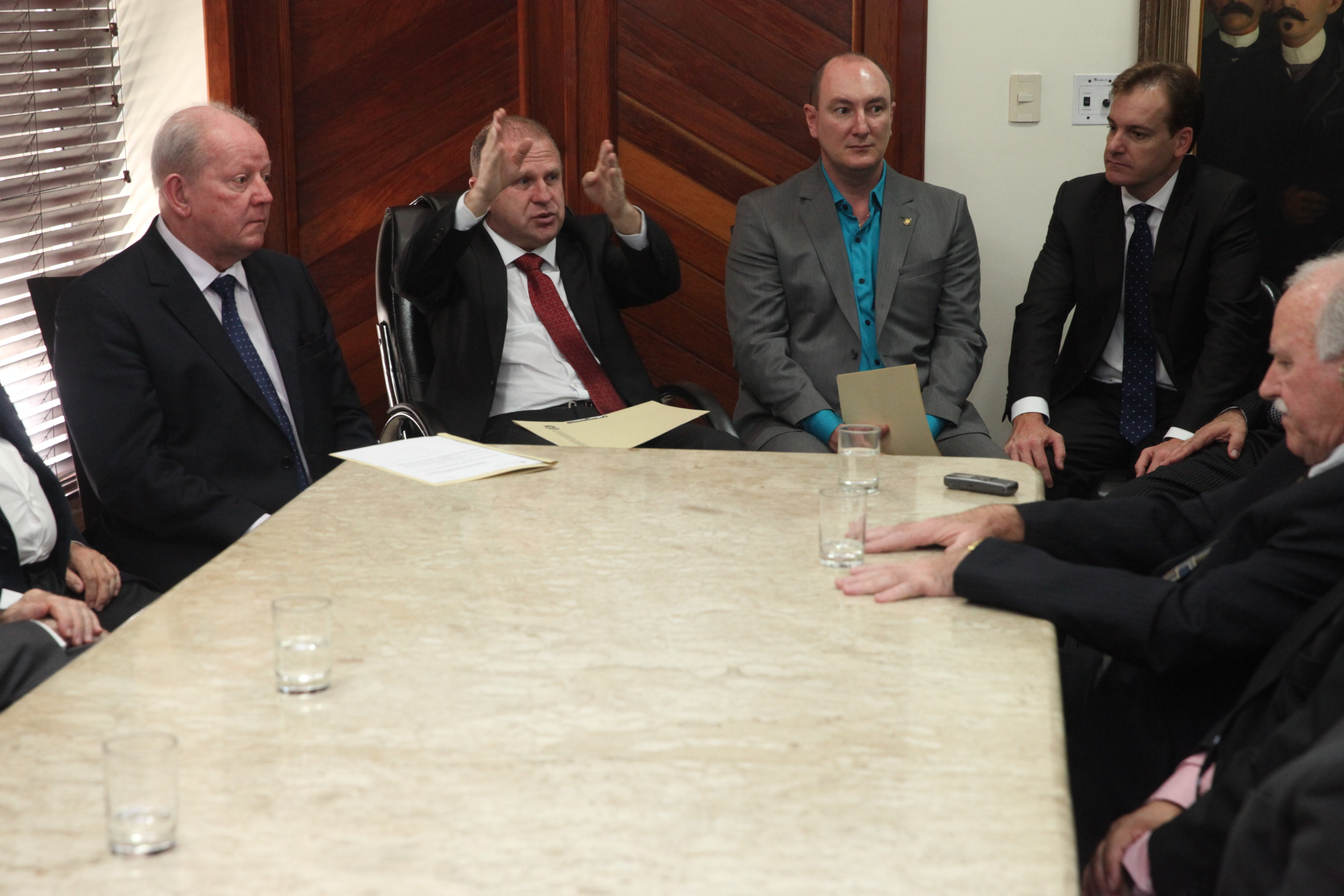 Presidente da Alesc - Deputado Gelson Merisio (PSD) - apresenta o Projeto Participação Assegurada para entidades de classe de Santa Catarina. Foto: Fábio Queiroz / Agência AL