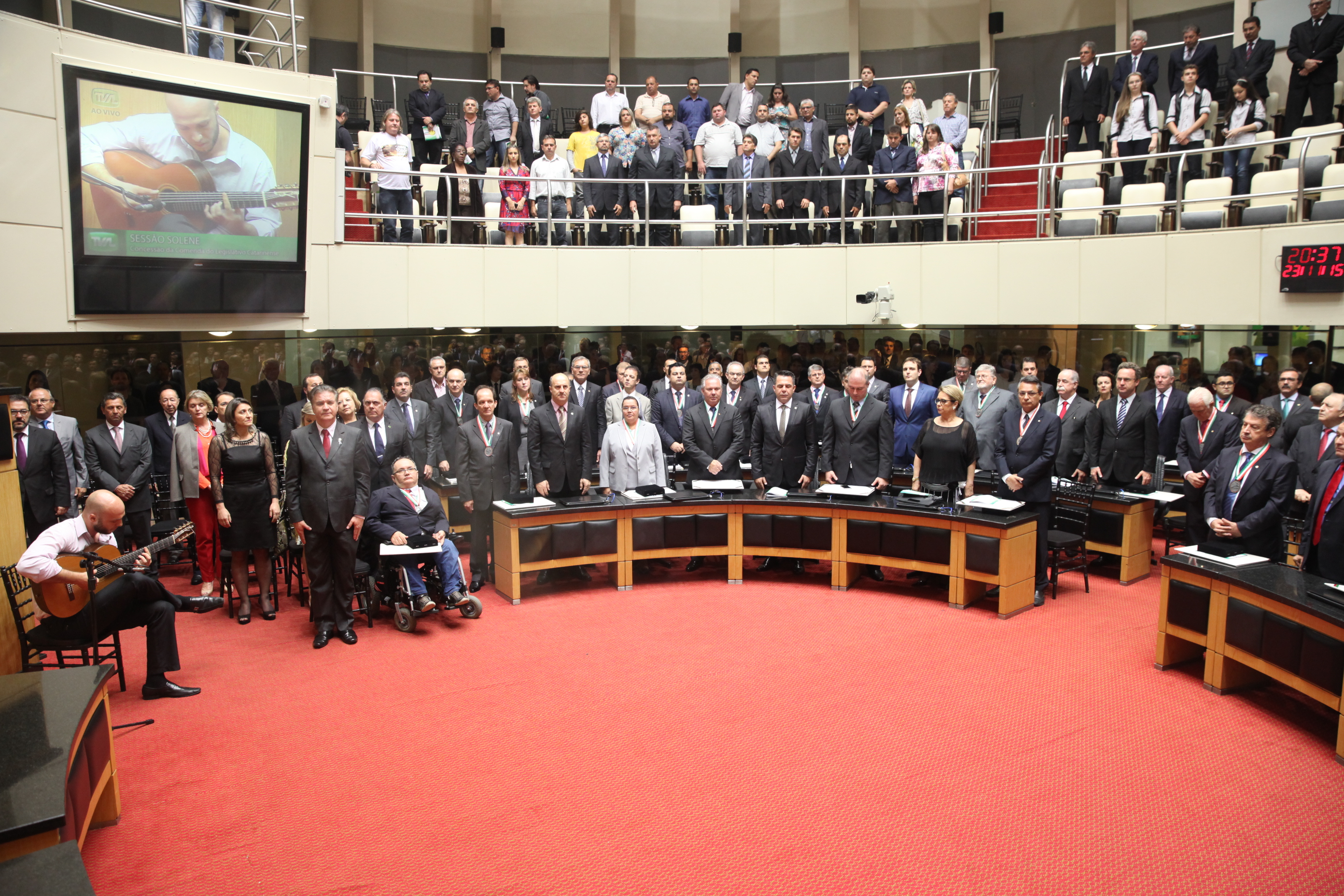 Sessão Solene de Concessão da Comenda do Legislativo Catarinense. Foto: Fábio Queiroz/Agência AL