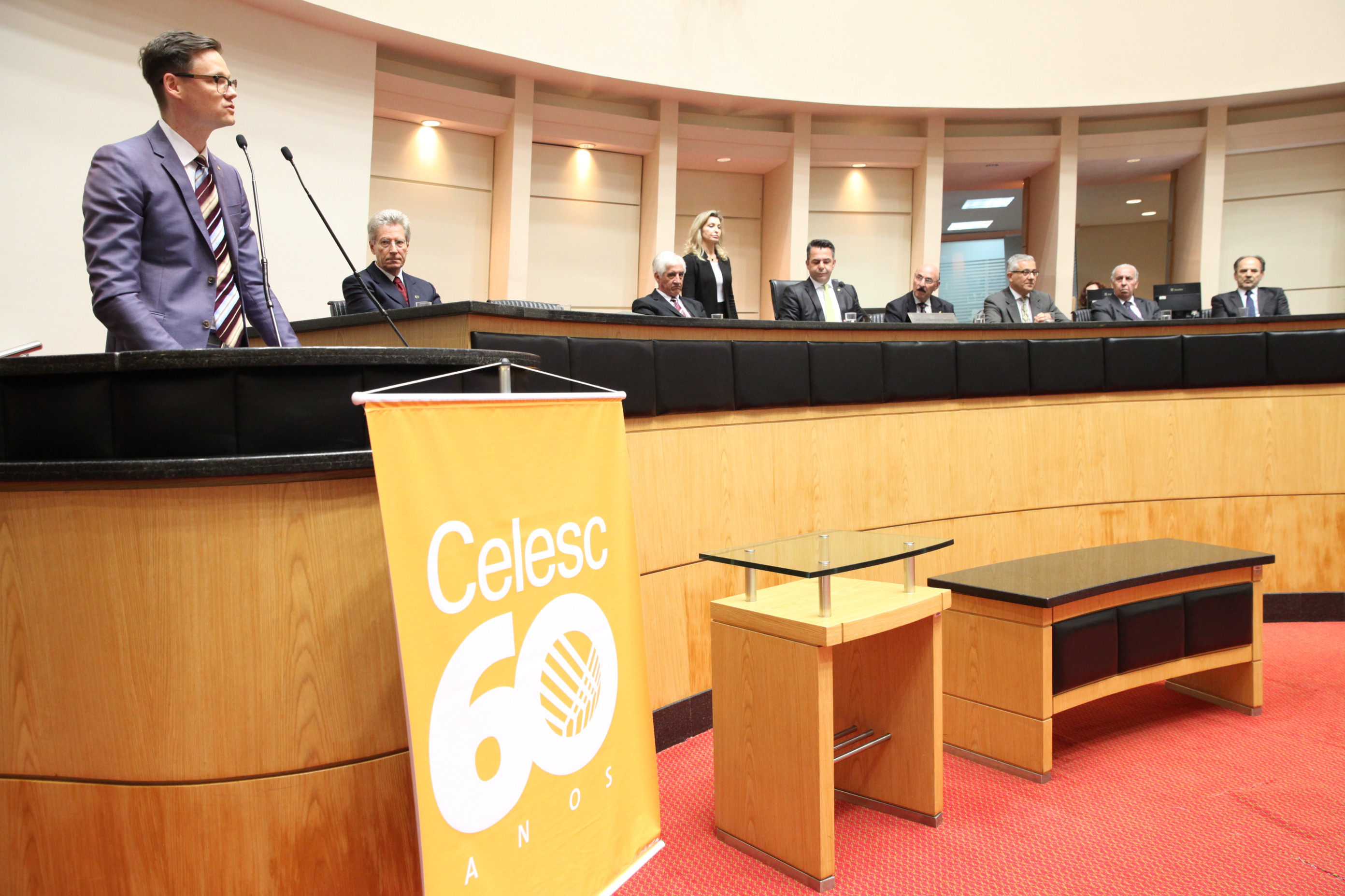 Senhor Presidente da Celesc Cleverson Siewert. Sessão Especial em homenagem à passagem dos 60 anos da Celesc. Foto: Fábio Queiroz / Agência AL