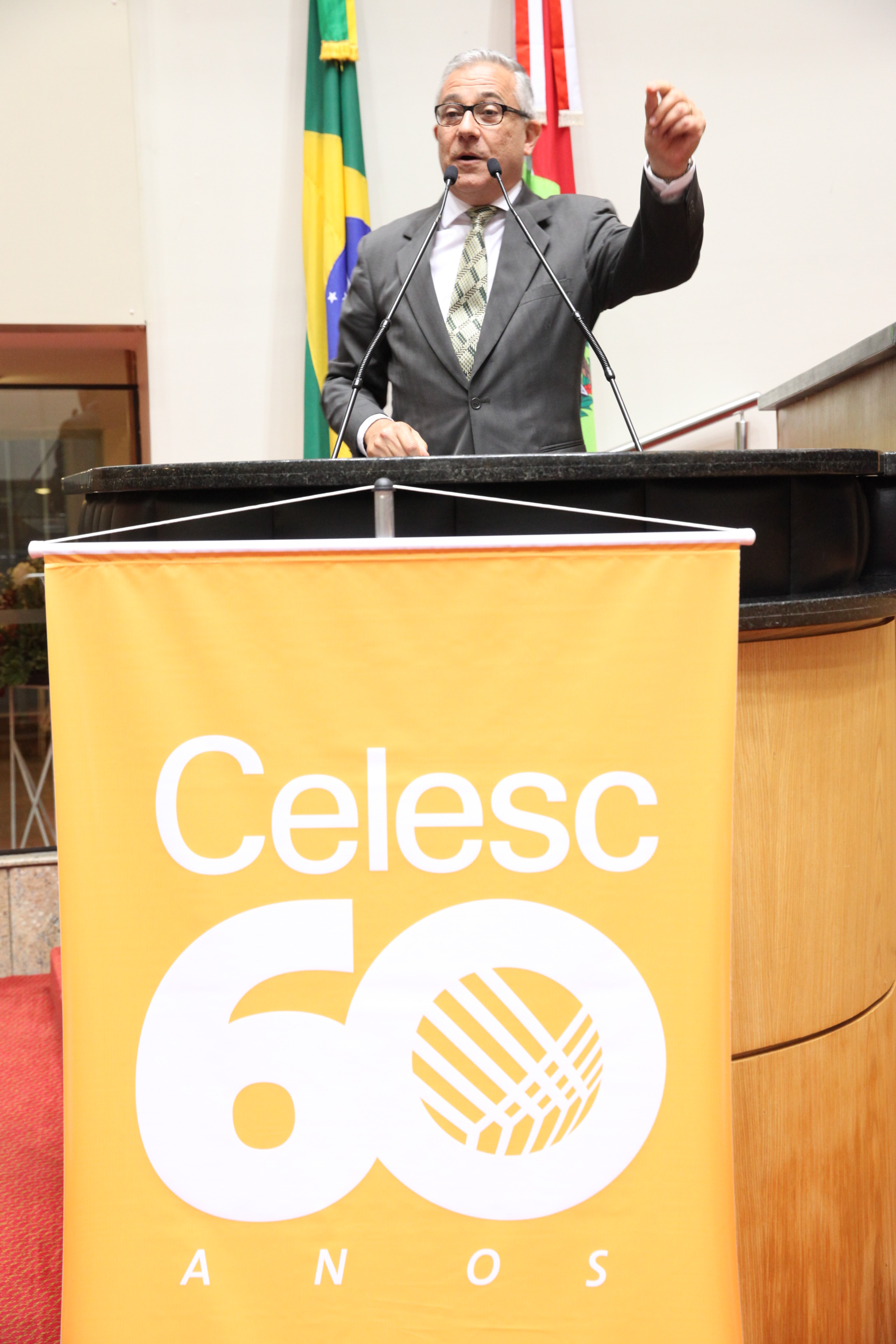 Ex-governador de Santa Catarina - Paulo Afonso. Sessão Especial em homenagem à passagem dos 60 anos da Celesc. Foto: Fábio Queiroz / Agência AL