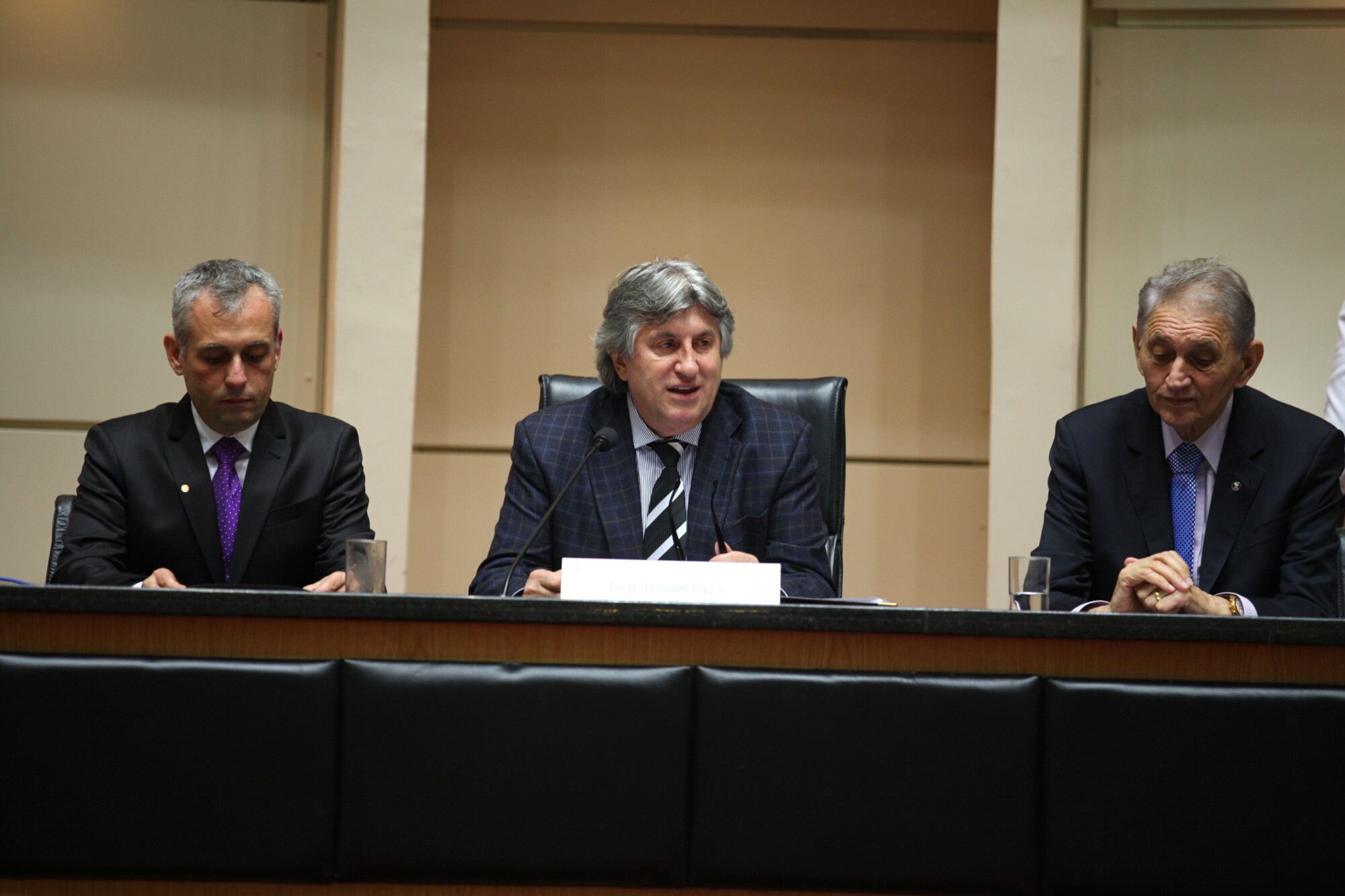 Deputado Leonel Pavan e secretário da Saúde, João Paulo Kleinübing.