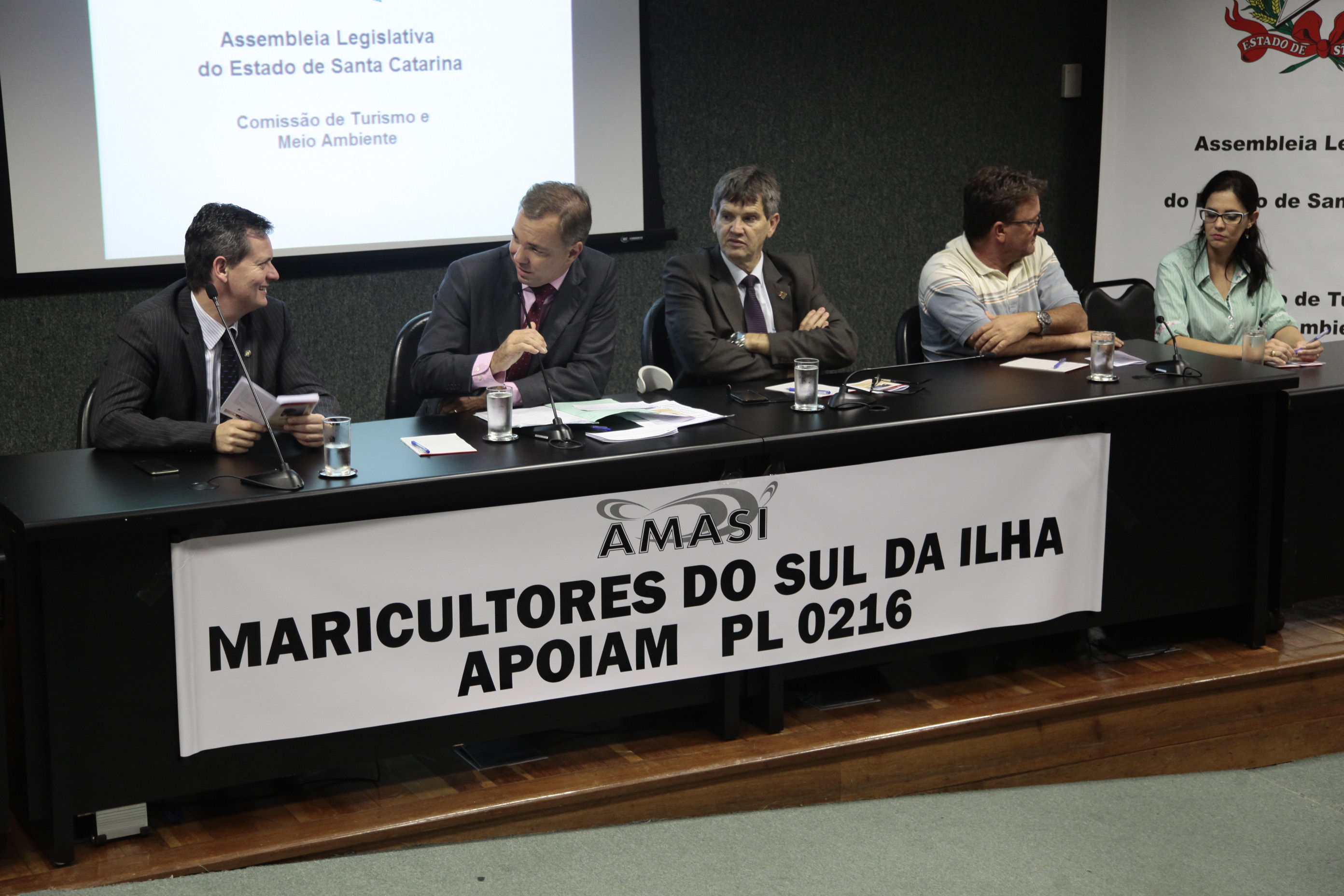 Audiência Pública sobre o PL/216.4/2015, que declara a maricultura como atividade de interesse social e econômico, para o Estado de Santa Catarina. Foto: Miriam Zomer/Agência AL