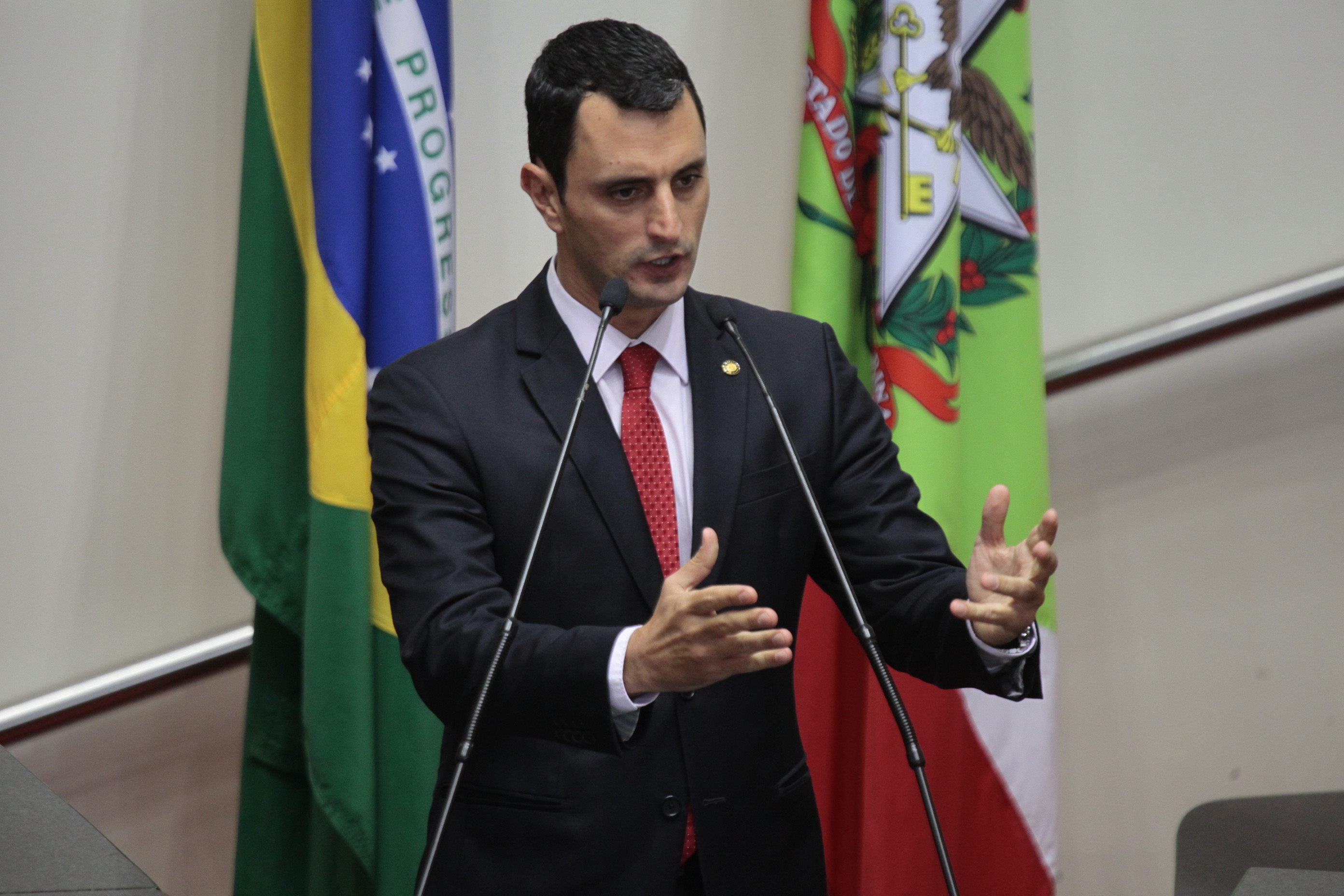Sessão Ordinária. Deputado João Amin (PP) - Foto: Miriam Zomer/Agência AL