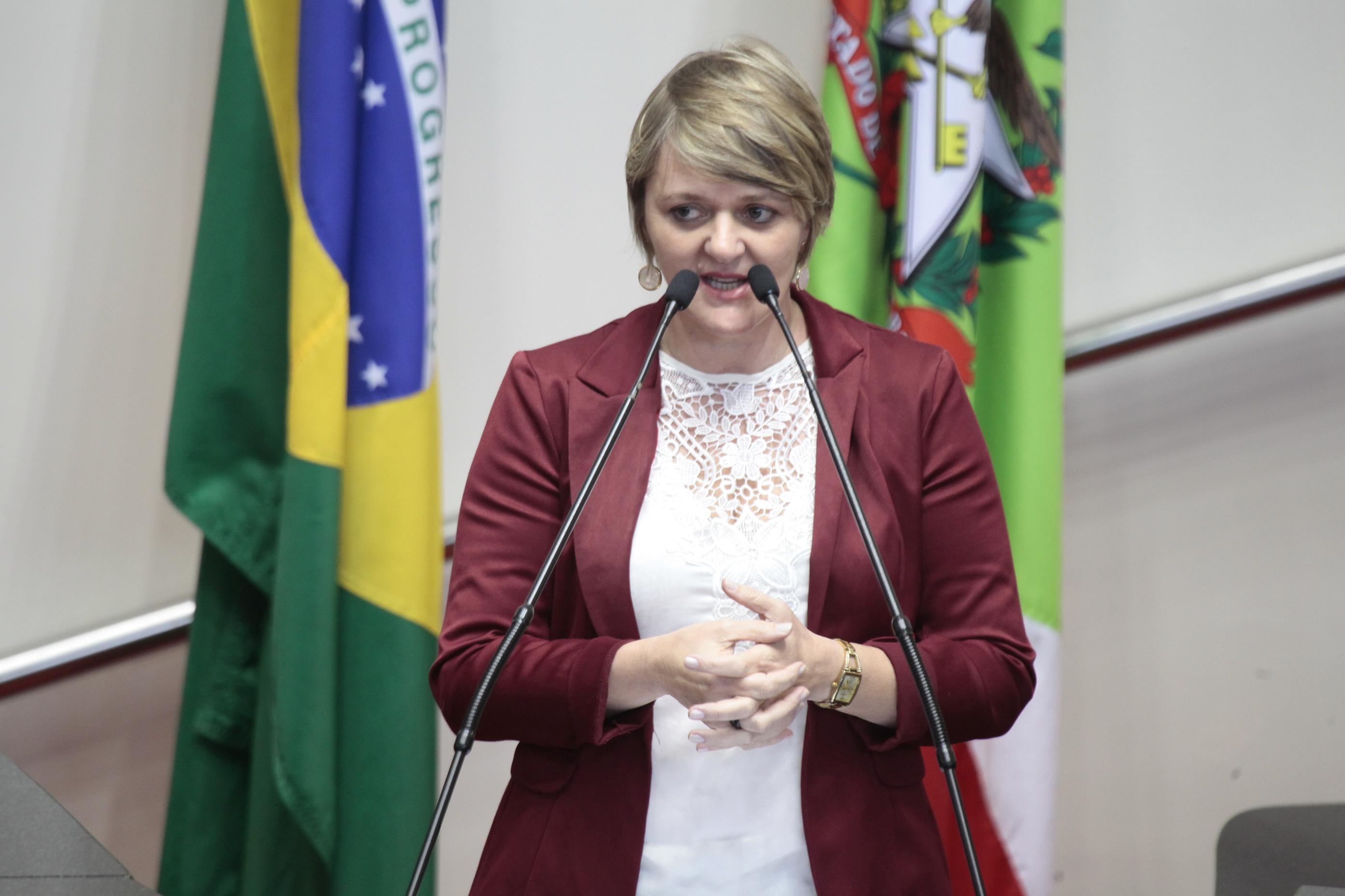 Sessão Ordinária. Deputada Luciane Carminatti (PT)  -  Foto: Miriam Zomer/Agência AL