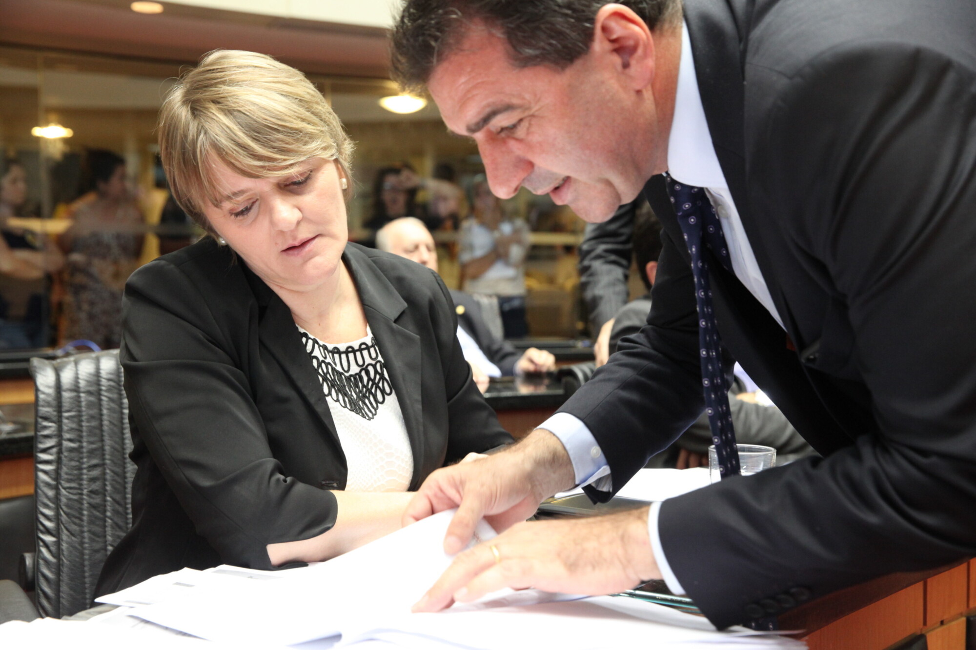 Deputada Luciane Carminatti e deputado Valdir Cobalchini