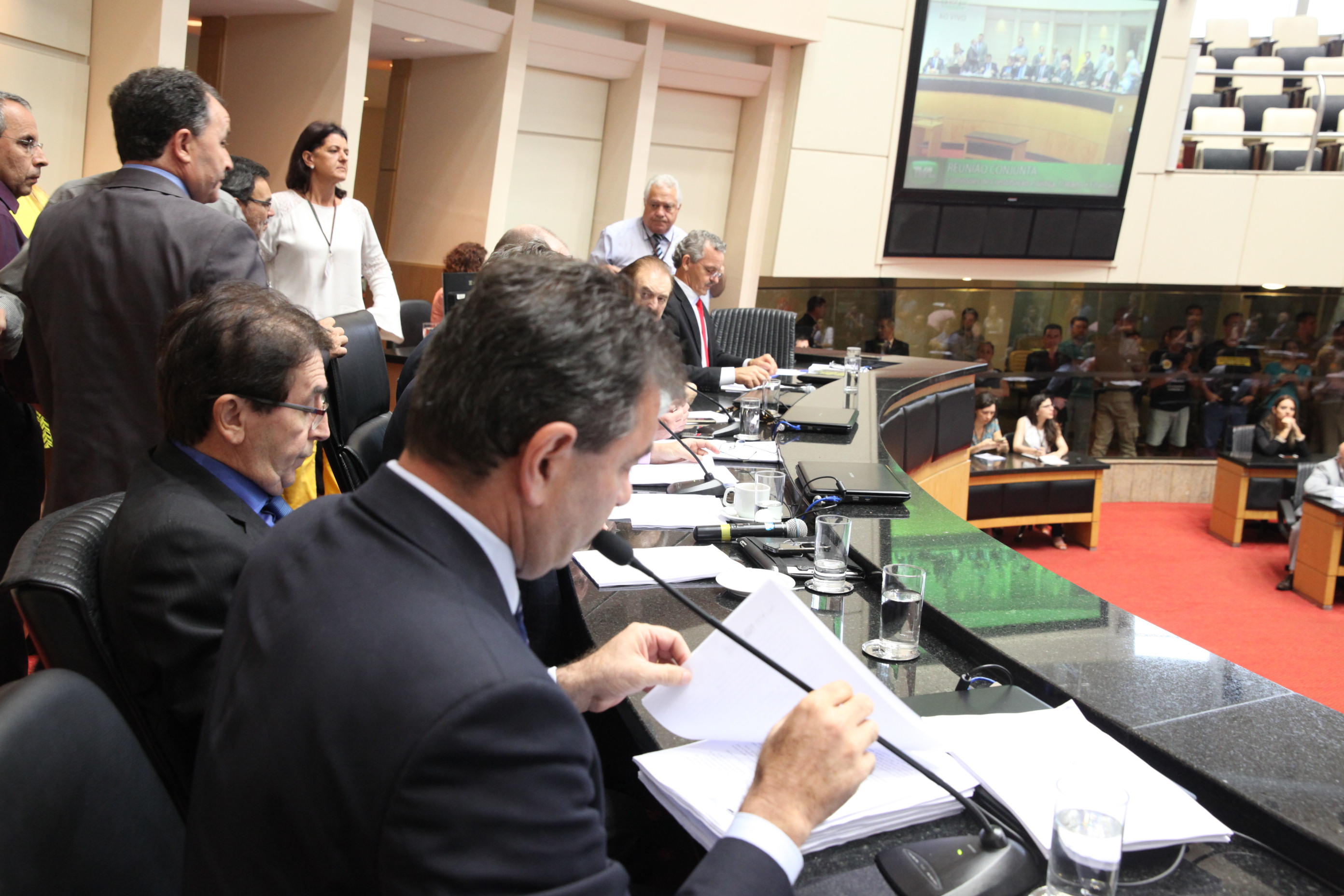 Reunião Conjunta das Comissões de Constituição e Justiça, Trabalho e Finanças. Foto: Eduardo Guedes de Oliveira / Agência AL