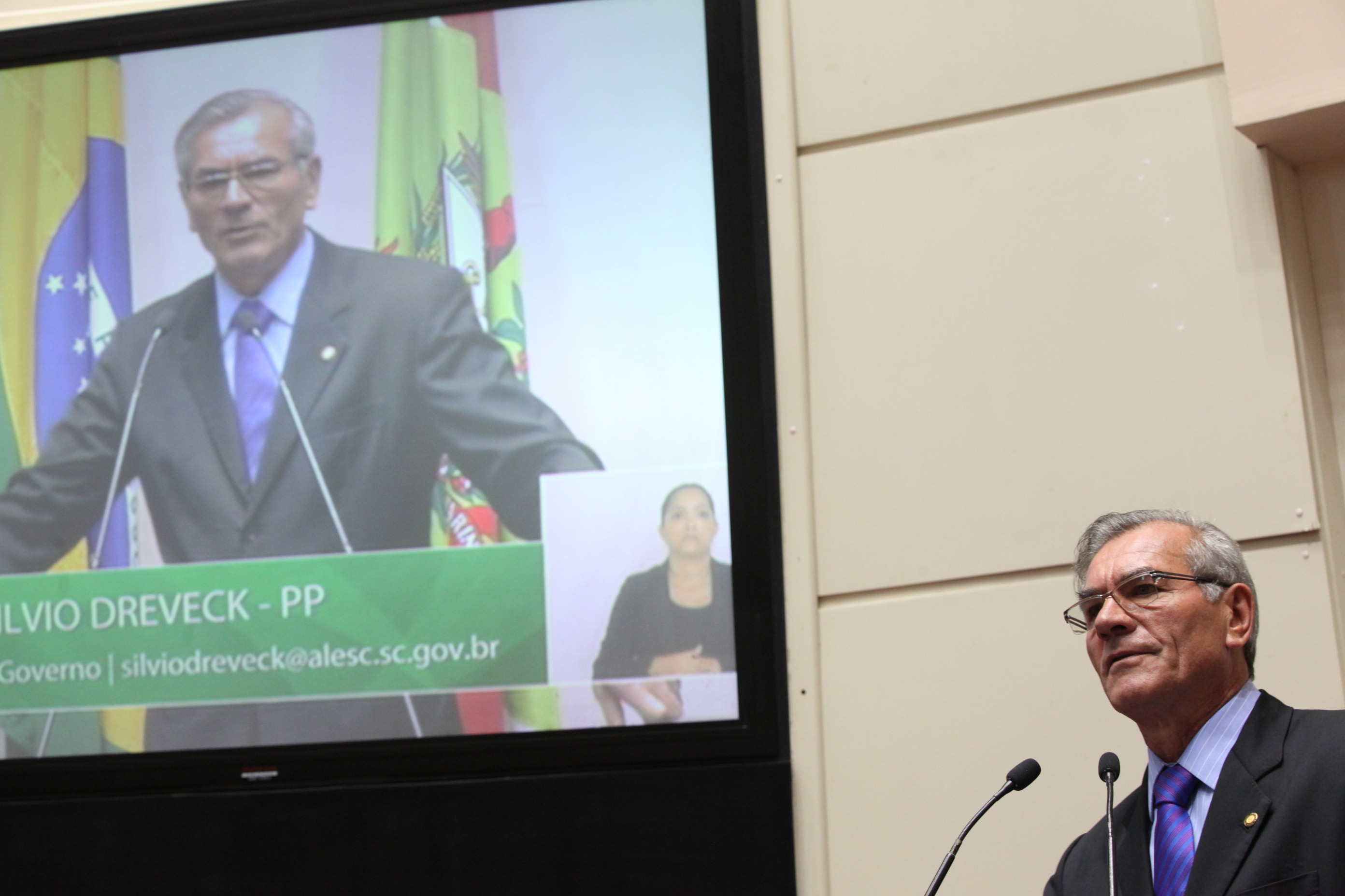 Sessão Ordinária da Assembleia Legislativa do Estado de Santa Catarina. Deputado Silvio Dreveck (PP)