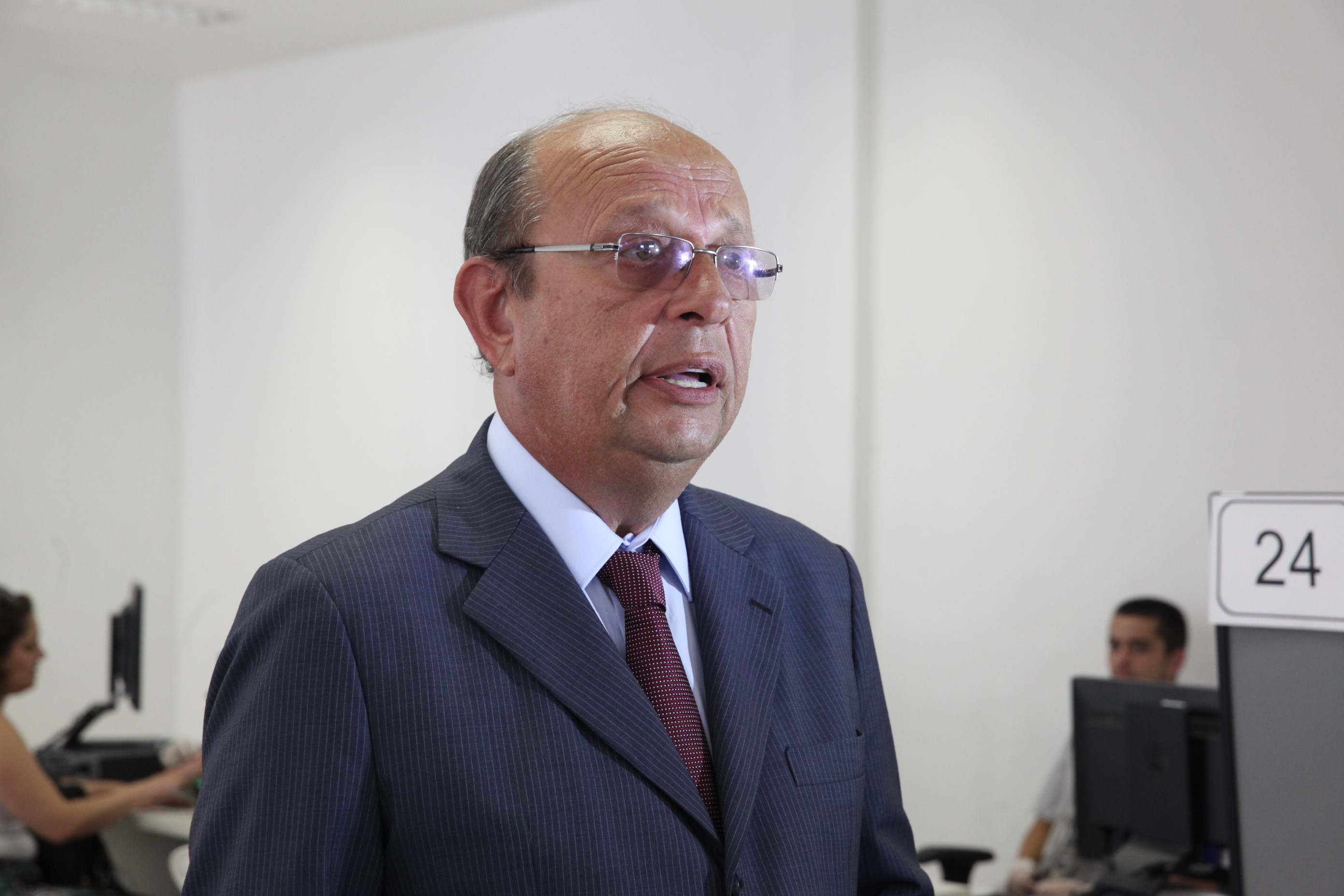 Coletiva do Presidente do TRE-SC Desembargar Sérgio Baasch Luz. Foto: Eduardo Guedes / Agência AL