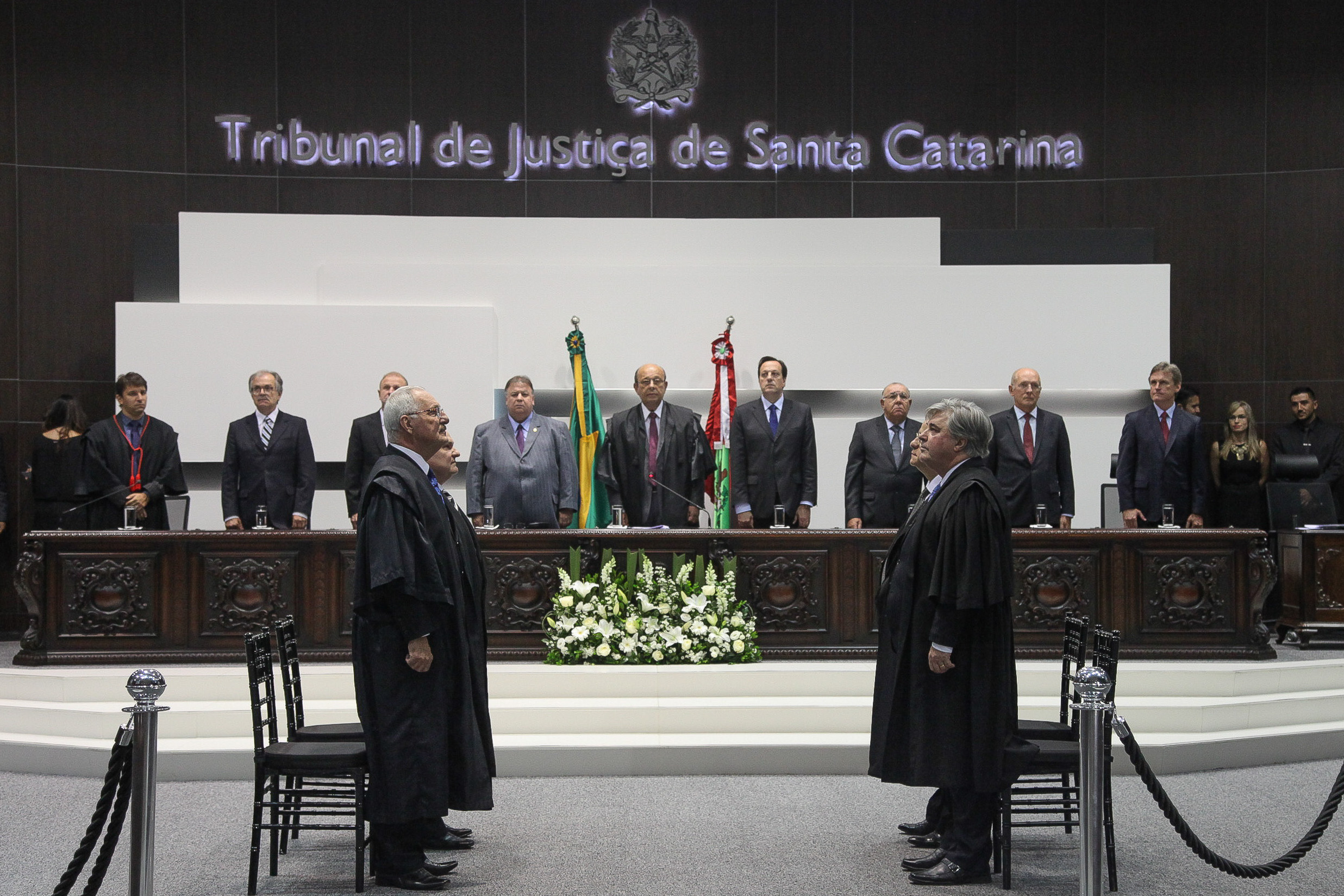 Posse do novo presidente do Tribunal Regional Eleitoral de Santa Catarina, desembargador Cesar Augusto Mimoso Ruiz Abreu.