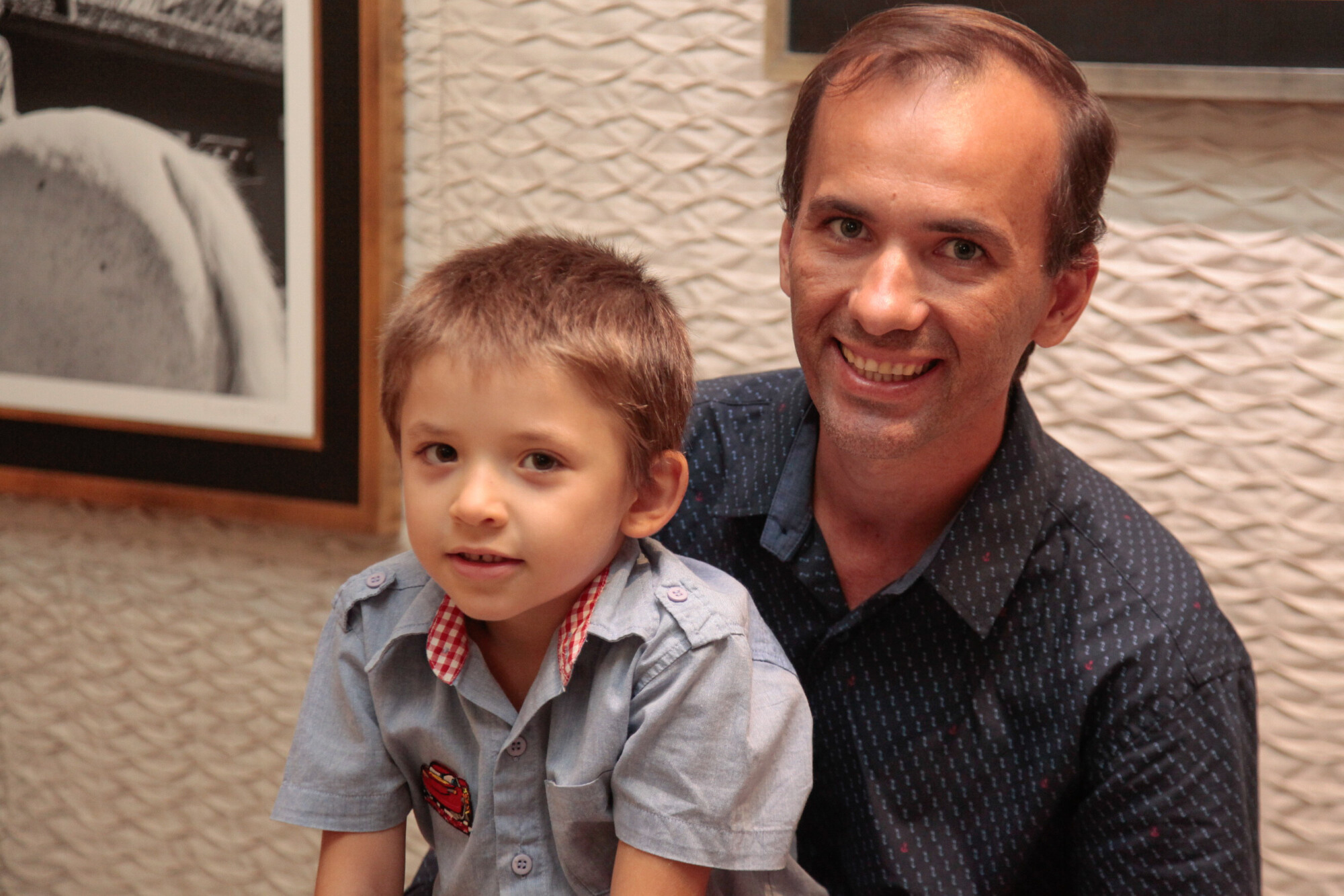 Alexandro Rigodanzo e o filho Samuel