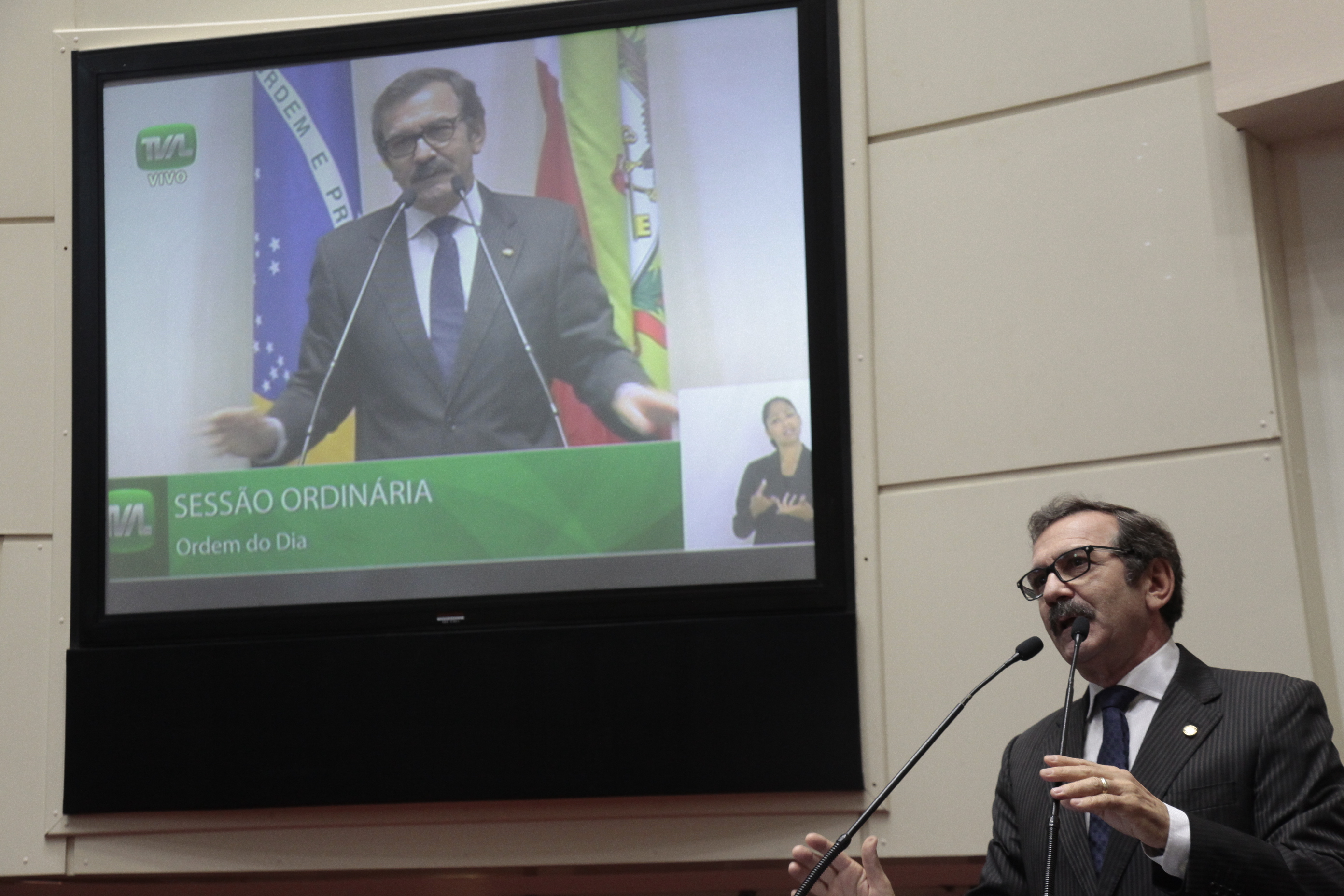 Sessão Ordinária. Deputado Serafim Venzon (PSDB). Foto: Eduardo Guedes / Agência AL