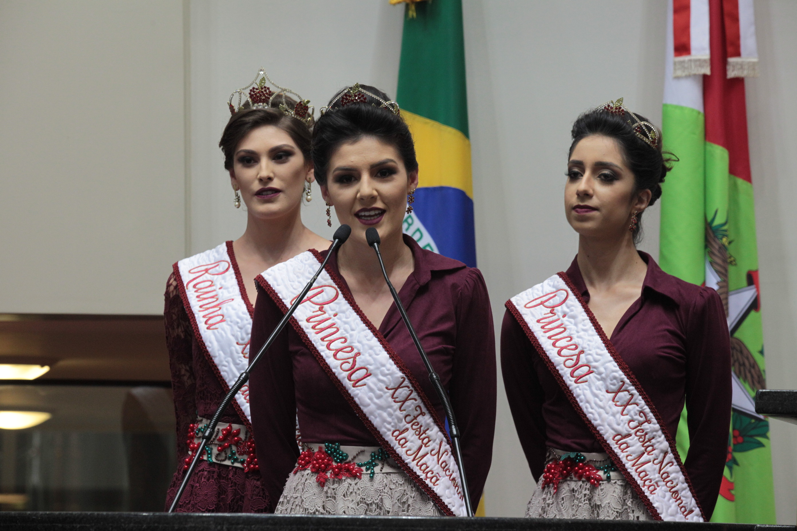 Sessão Ordinária. Visita das Soberanas da Festa da Maçã.