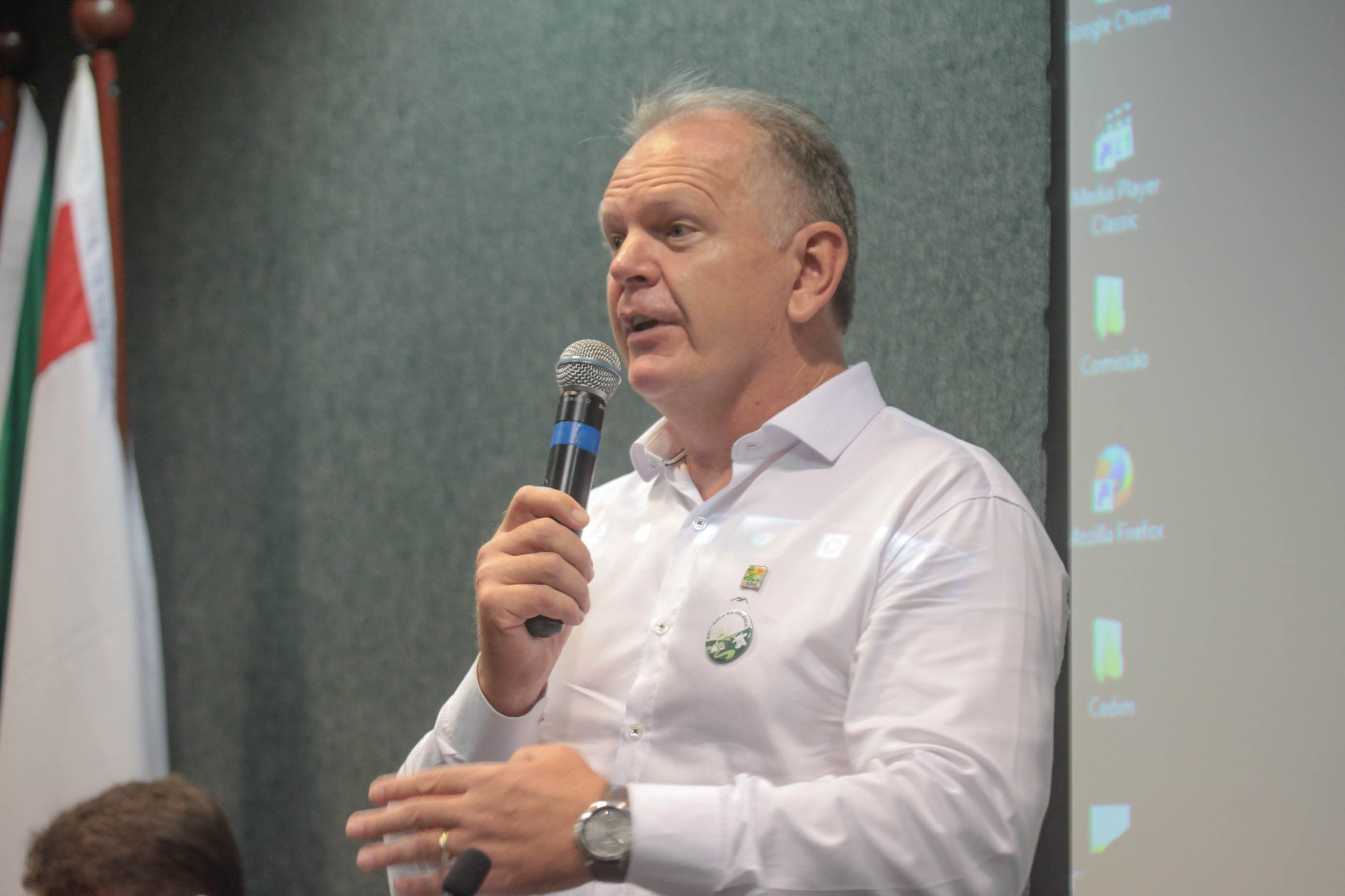 Ditmar Alfonso Zimath, Diretor de Projetos Especiais do Programa SC Rural. Seminário de Constituição da Federação Catarinense das Associações de Agroturismo Acolhida na Colônia.