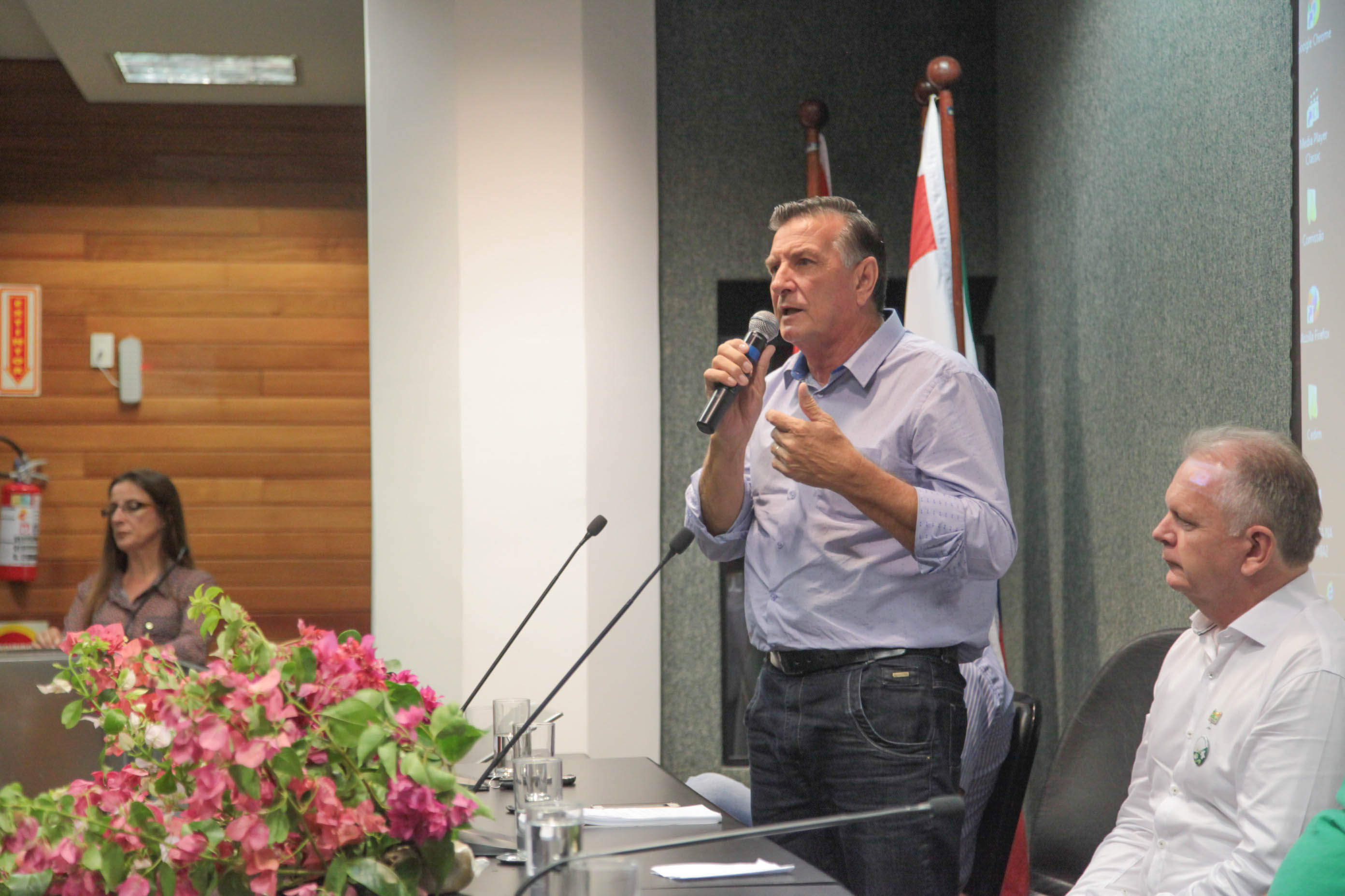 Amilton Ascari, Prefeito de Grão Pará. Seminário de Constituição da Federação Catarinense das Associações de Agroturismo Acolhida na Colônia.