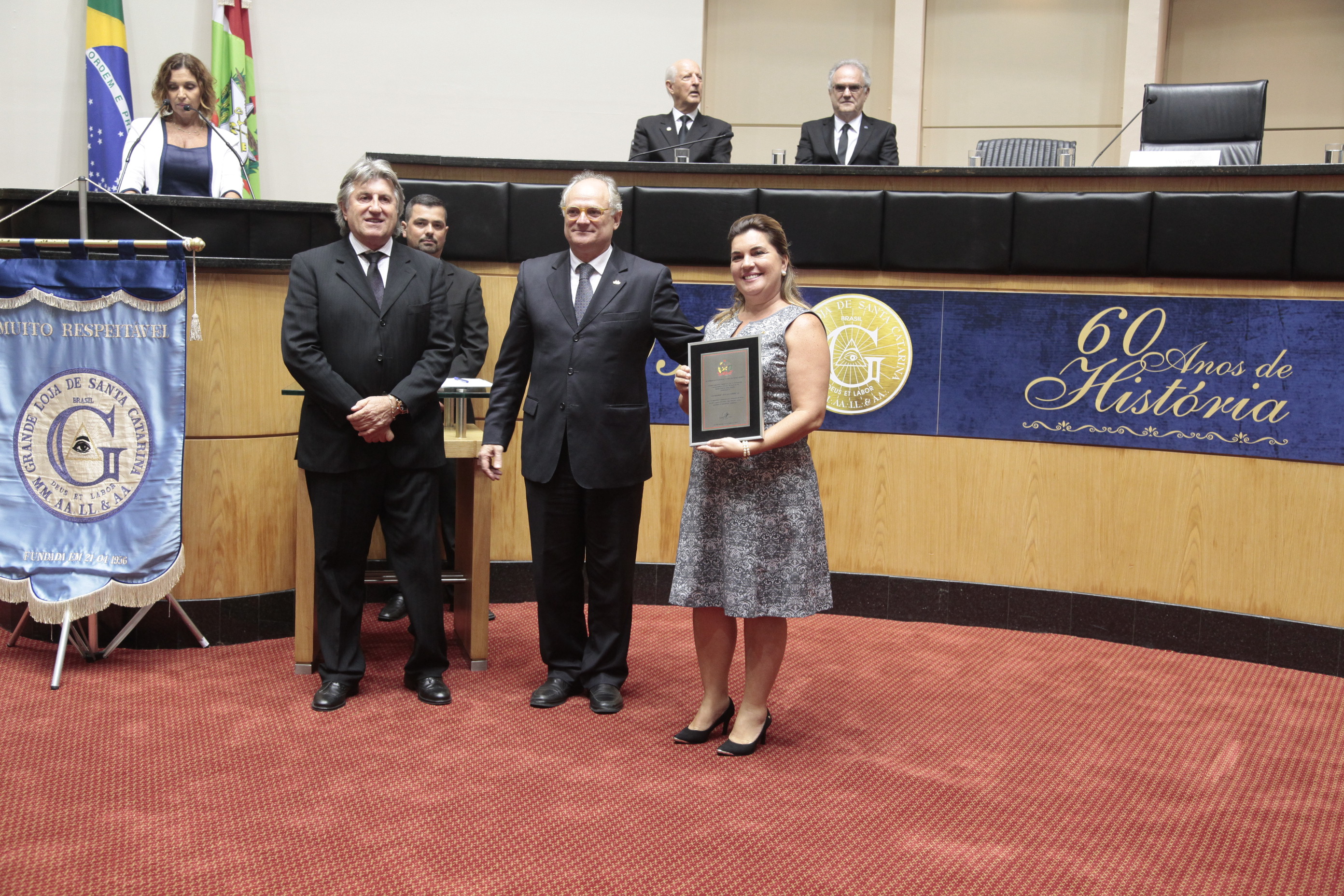 Sessão Especial em homenagem à Grande Loja de Santa Catarina/GLSC pela passagem dos seus 60 anos de fundação.