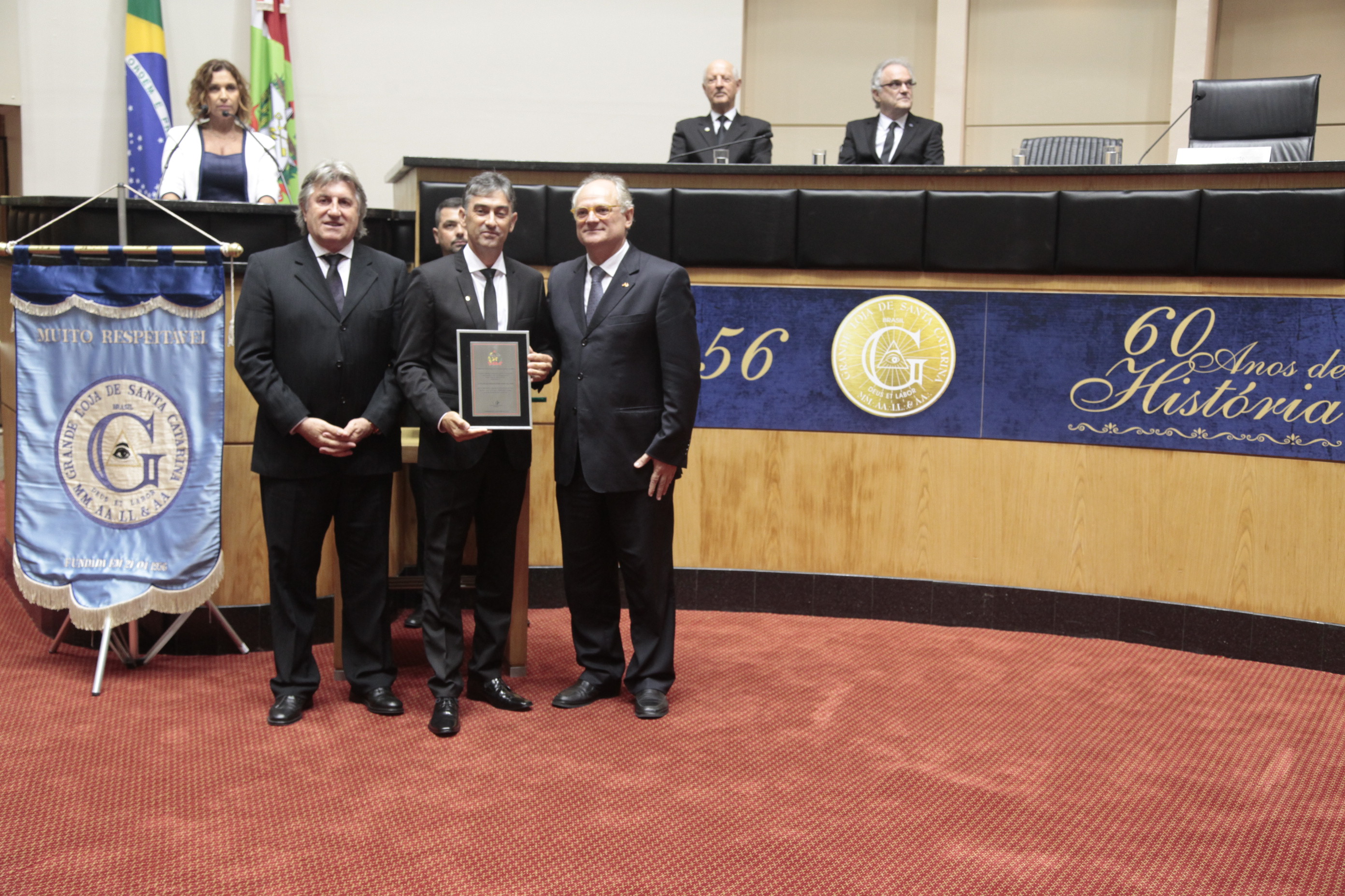 Sessão Especial em homenagem à Grande Loja de Santa Catarina/GLSC pela passagem dos seus 60 anos de fundação.