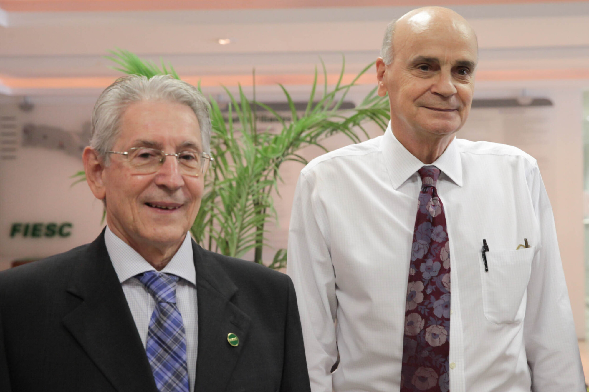 Glauco Côrte, presidente da Fiesc, e o médico Drauzio Varella