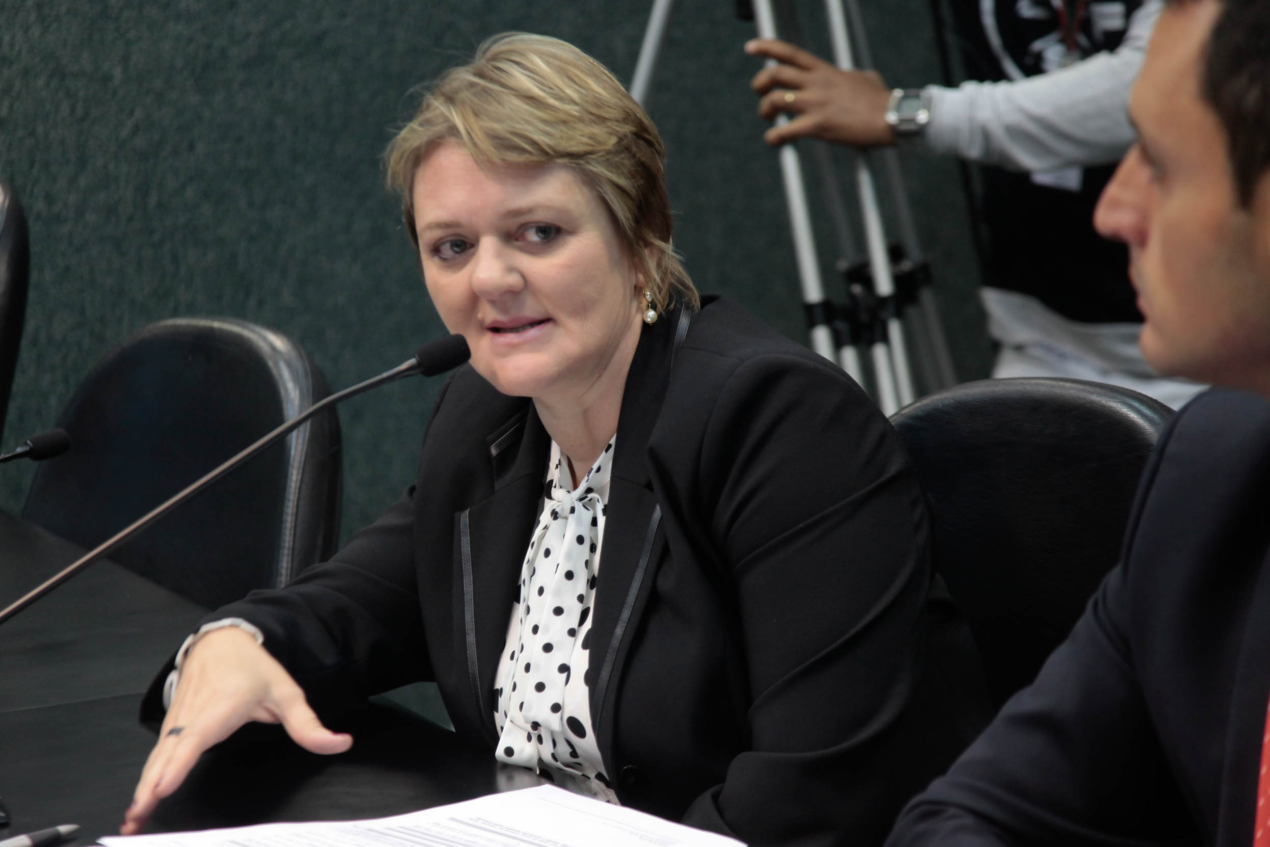 Deputada Luciane Carminatti (PT) em Comissão de Constituição e Justiça