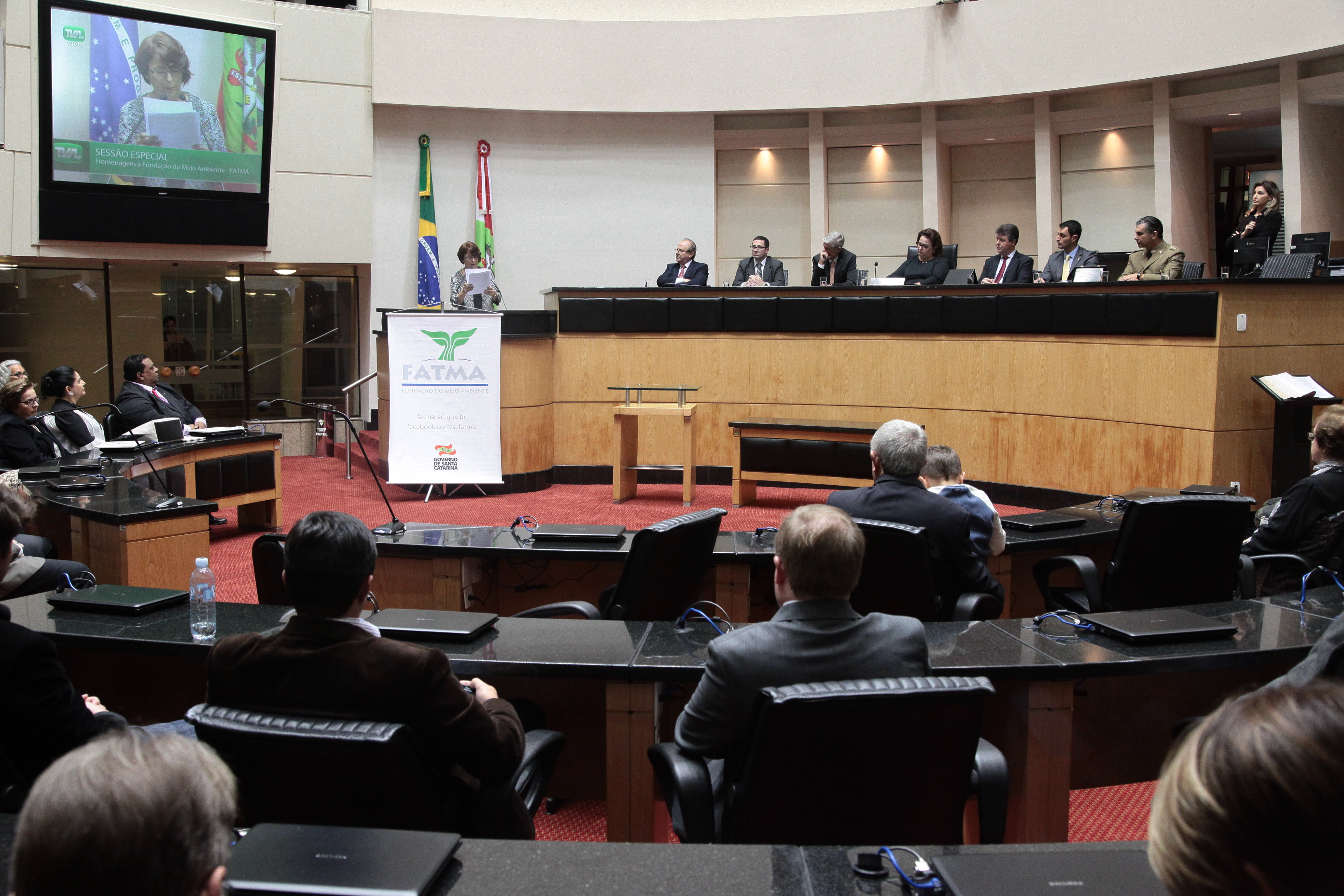 Sessão Especial em homenagem à Fundação do Meio Ambiente - FATMA pela passagem das suas quatro décadas de atividade e lançamento do livro FATMA 40 anos - Patrimônio dos Catarinenses.