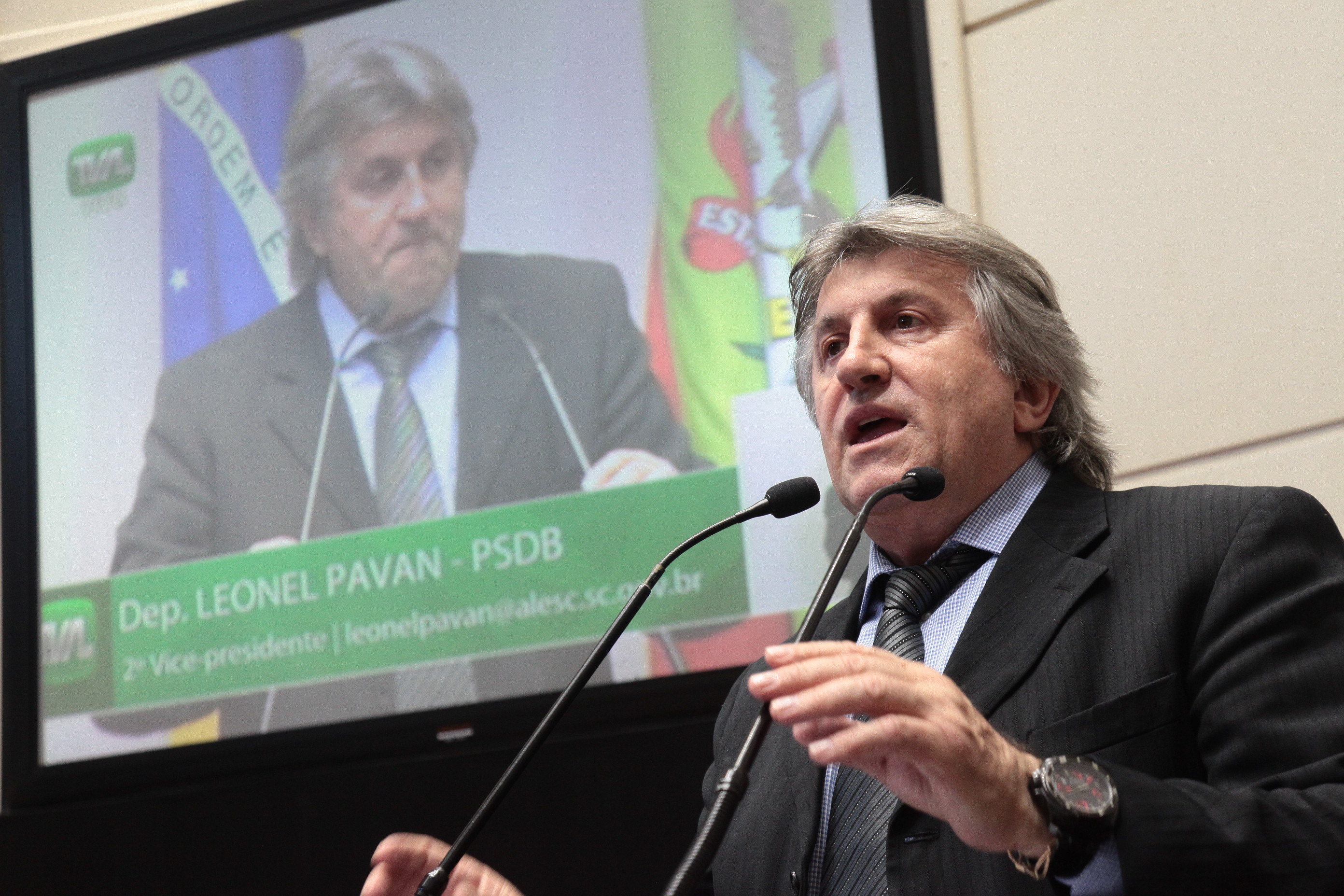 Sessão Ordinária. Deputado Leonel Pavan (PSDB). Foto: Eduardo Guedes de Oliveira/Agência AL.