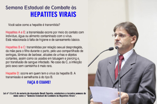 Saretta faz alerta sobre hepatites em SC e reforça a importância da vacina