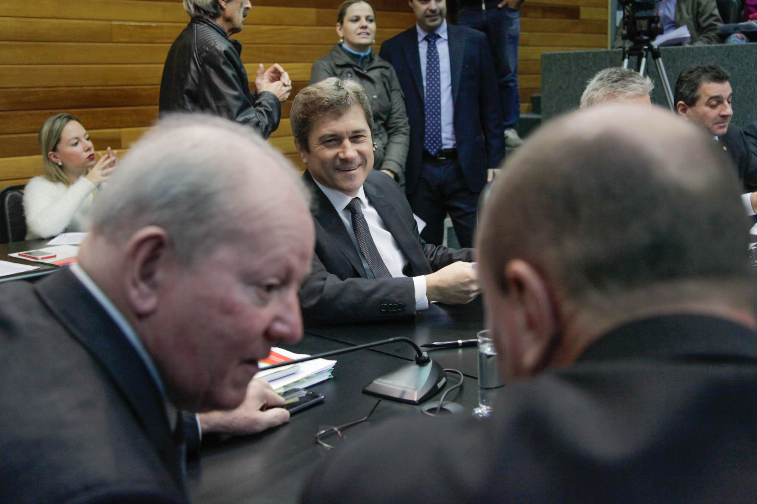 Deputado Aldo Schneider (PMDB) em Reunião da Comissão de Constituição e Justiça.