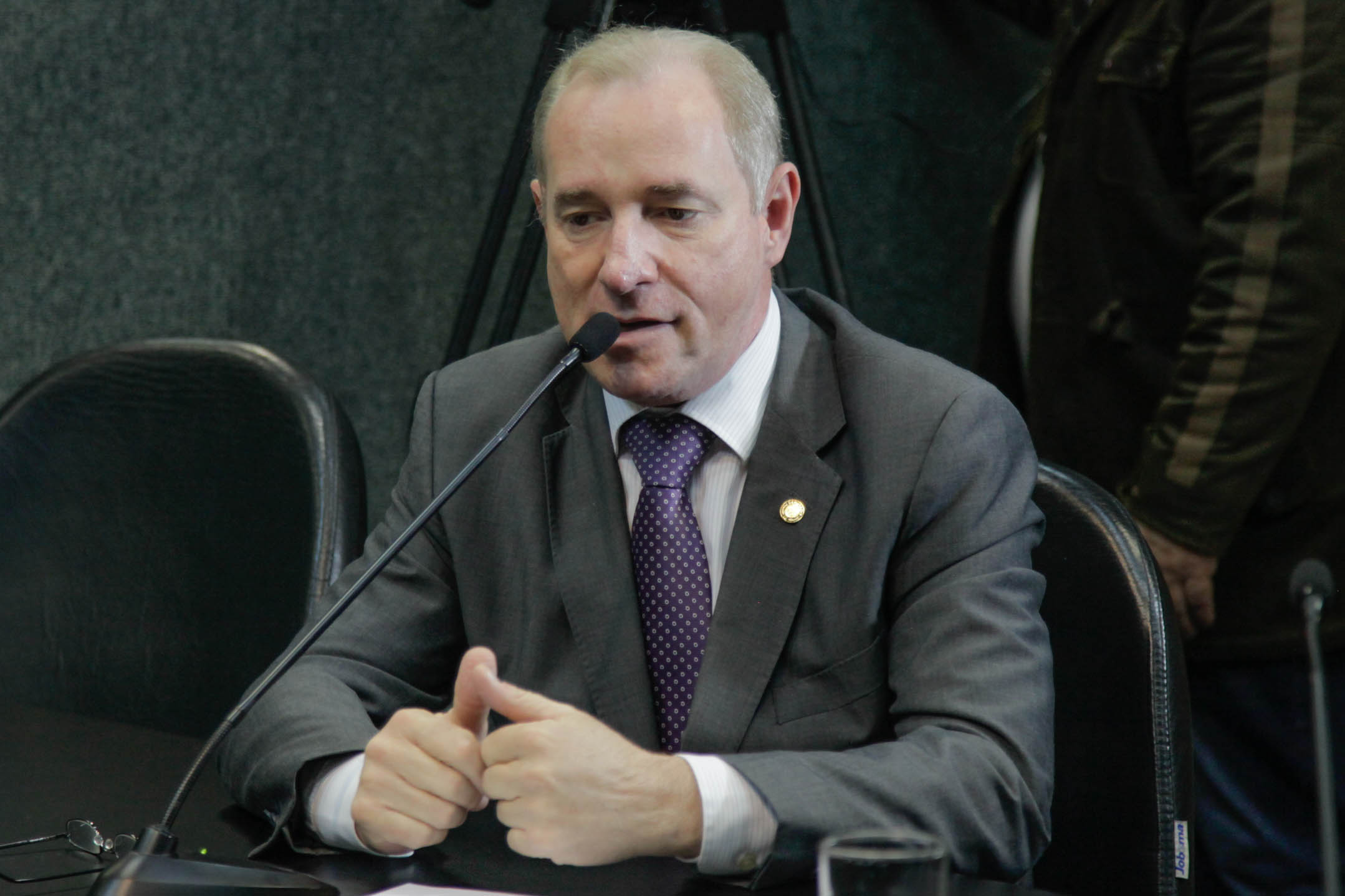 Deputado Aldo Schneider (PMDB) em Reunião da Comissão de Constituição e Justiça.