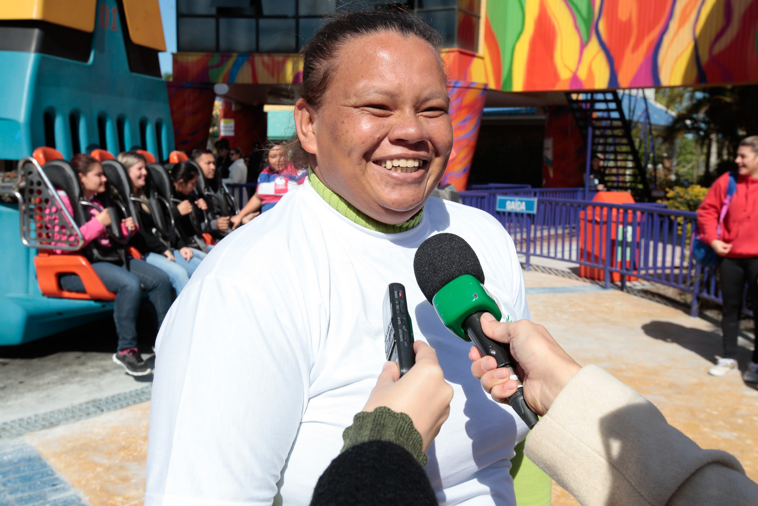23º Encontro de Recreação e Lazer das APAES no Parque Beto Carrero. Hilda de Jesus, paratleta.