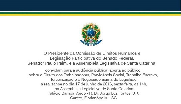 Senador Paulo Paim preside audiência em defesa dos direitos dos trabalhadores