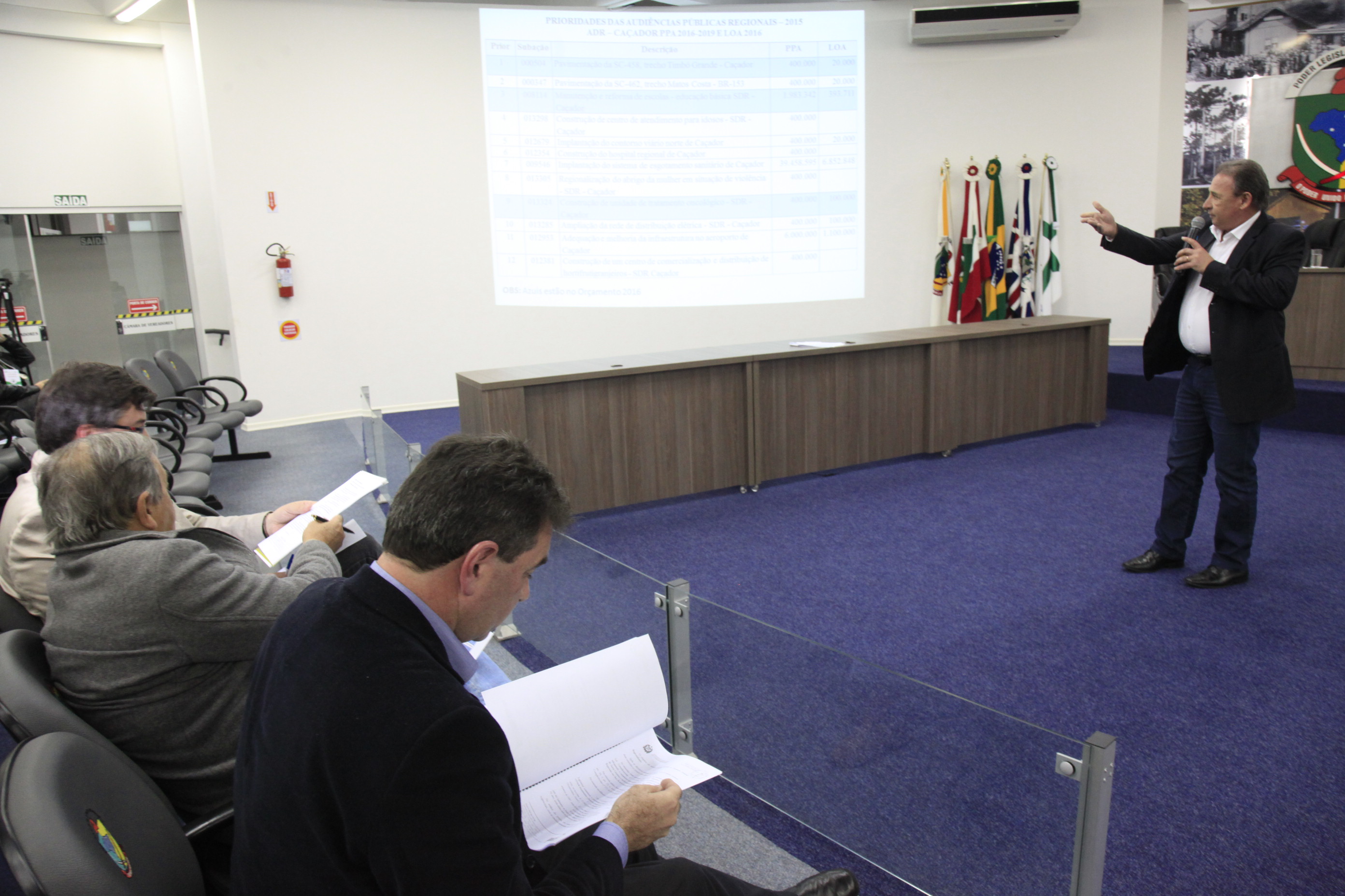Audiência Pública Regional - Lei de Diretrizes Orçamentárias (LDO) 2016 para a Lei Orçamentária Anual (LOA) 2017 - Caçador.