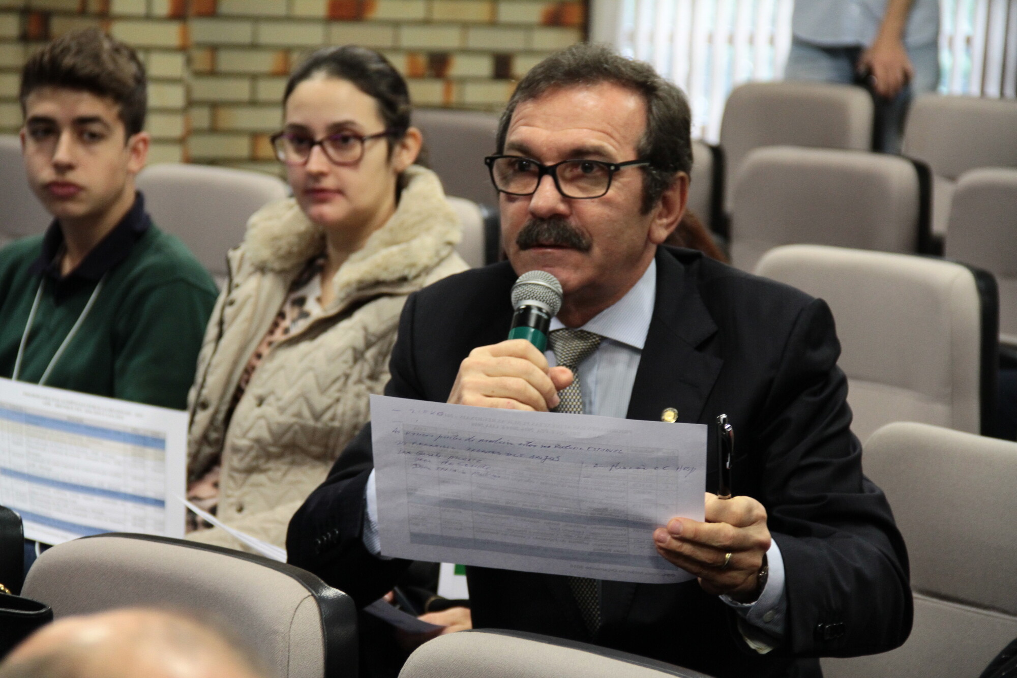 Deputado Serafim Venzon na audiência do OR em Brusque