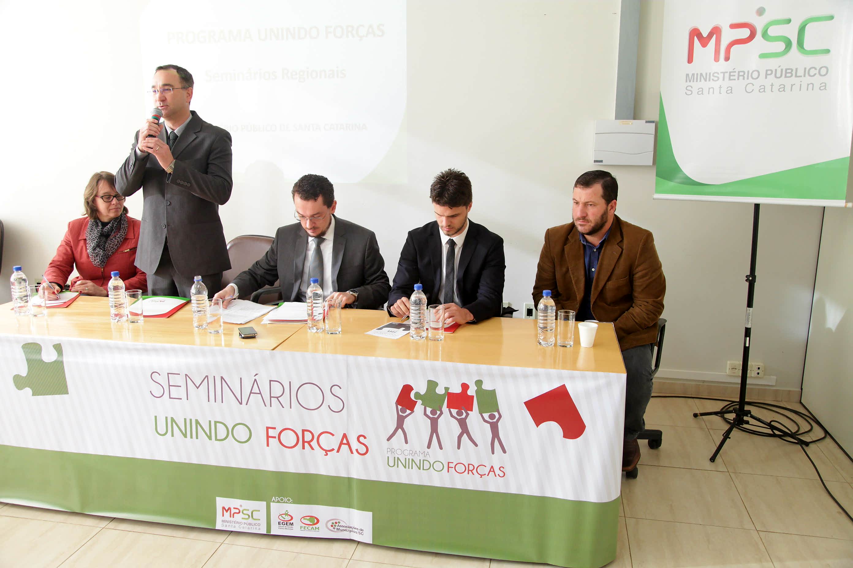 Aldo Dolberth - prefeito em exercício de Curitibanos. Seminários Unindo Forças - Ministério Público de Santa Catarina