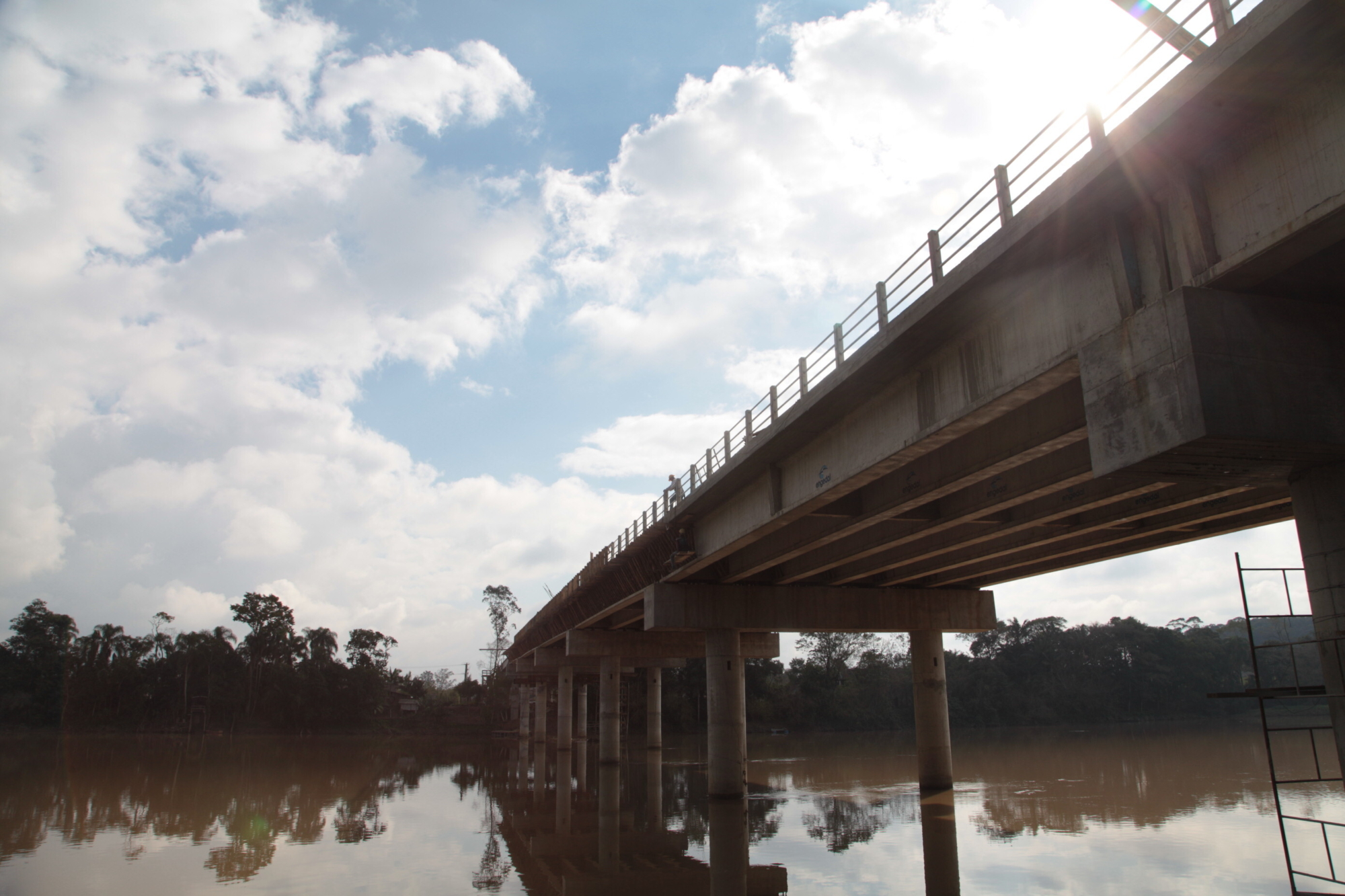 Avançam obras na nova ponte de Indaial que vai ligar a cidade com a BR-470